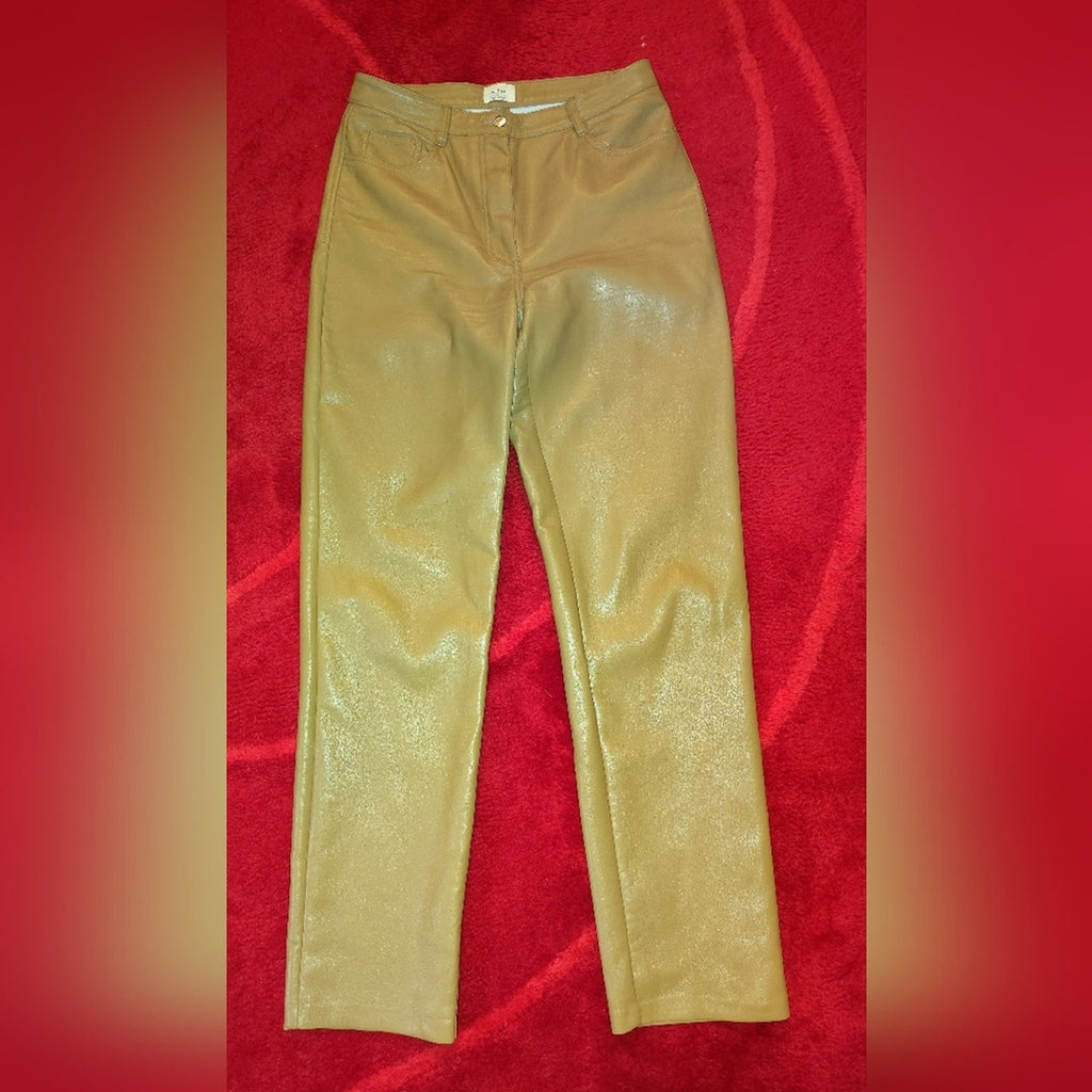 Wilfred Tan Vegan Leather Pants Sz 6