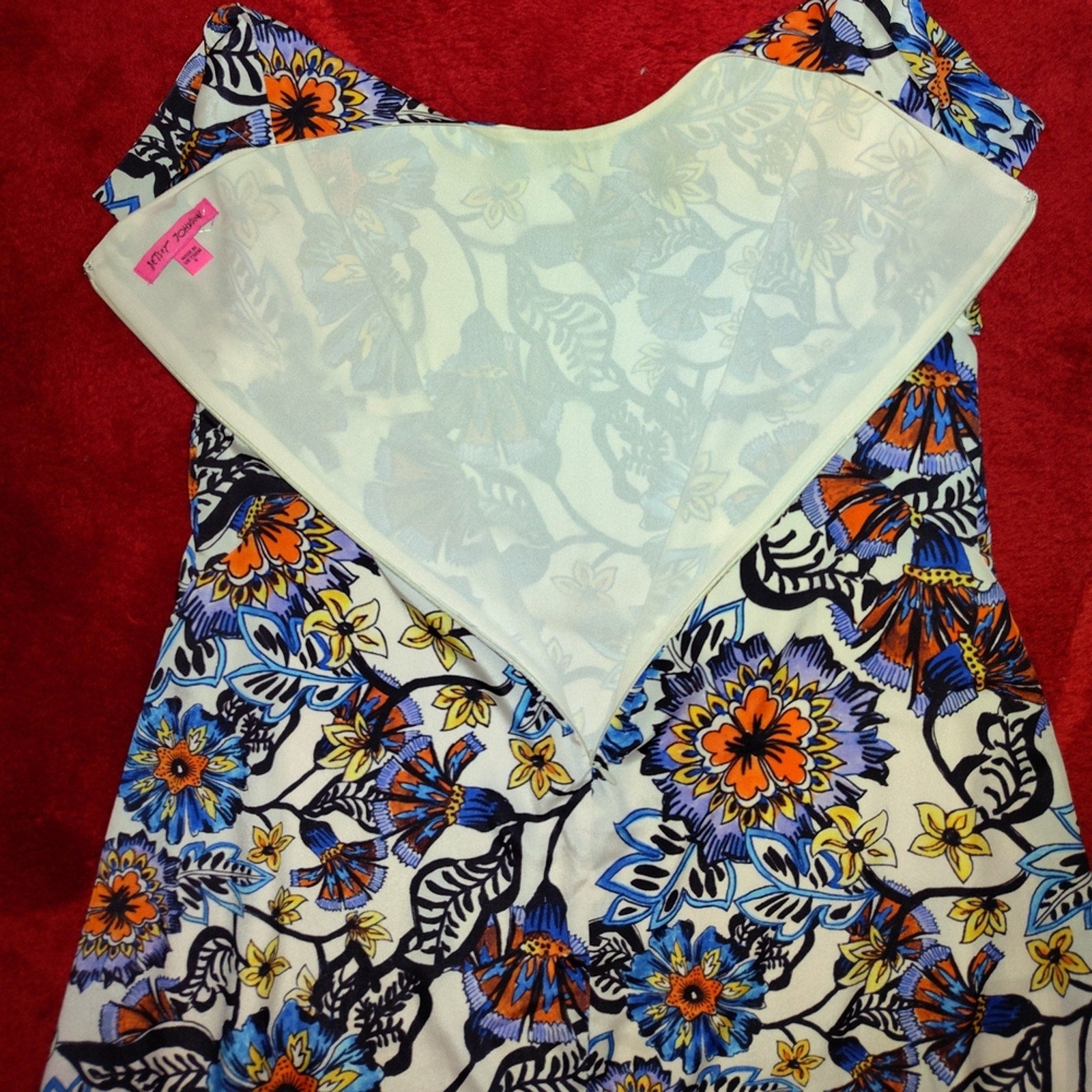 Betsey Johnson Floral Flutter Dress Sz 8