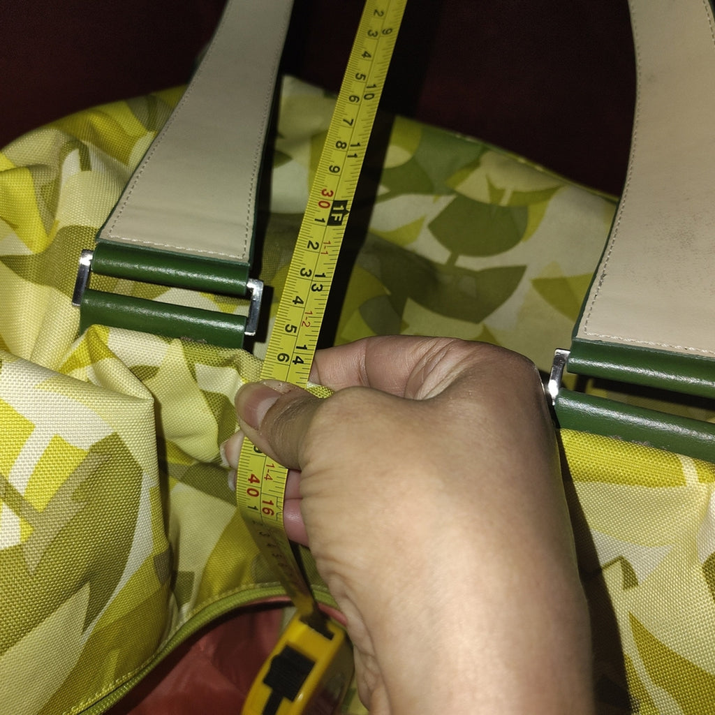Tumi Nylon & Leather Leaf Print Weekend Duffle