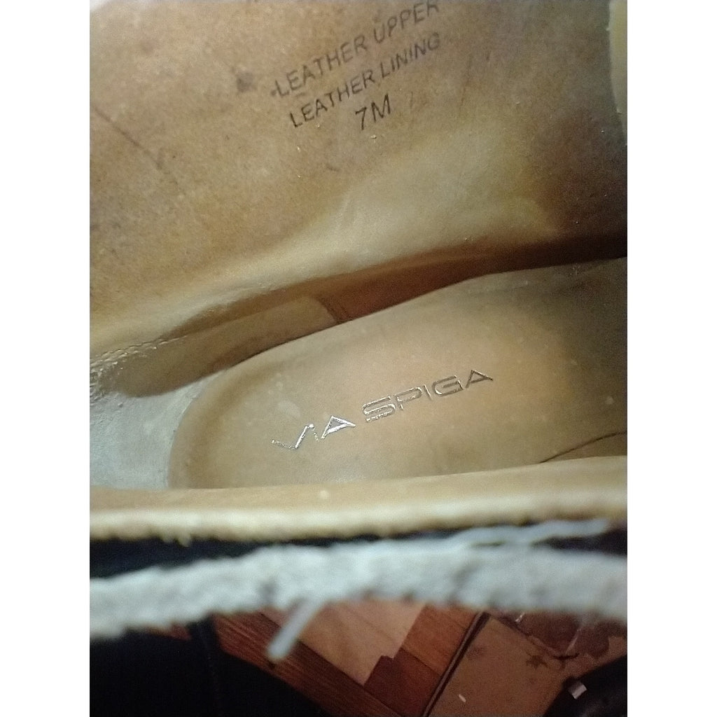 Via Spiga Sz 7 Suede Lace up Wedges