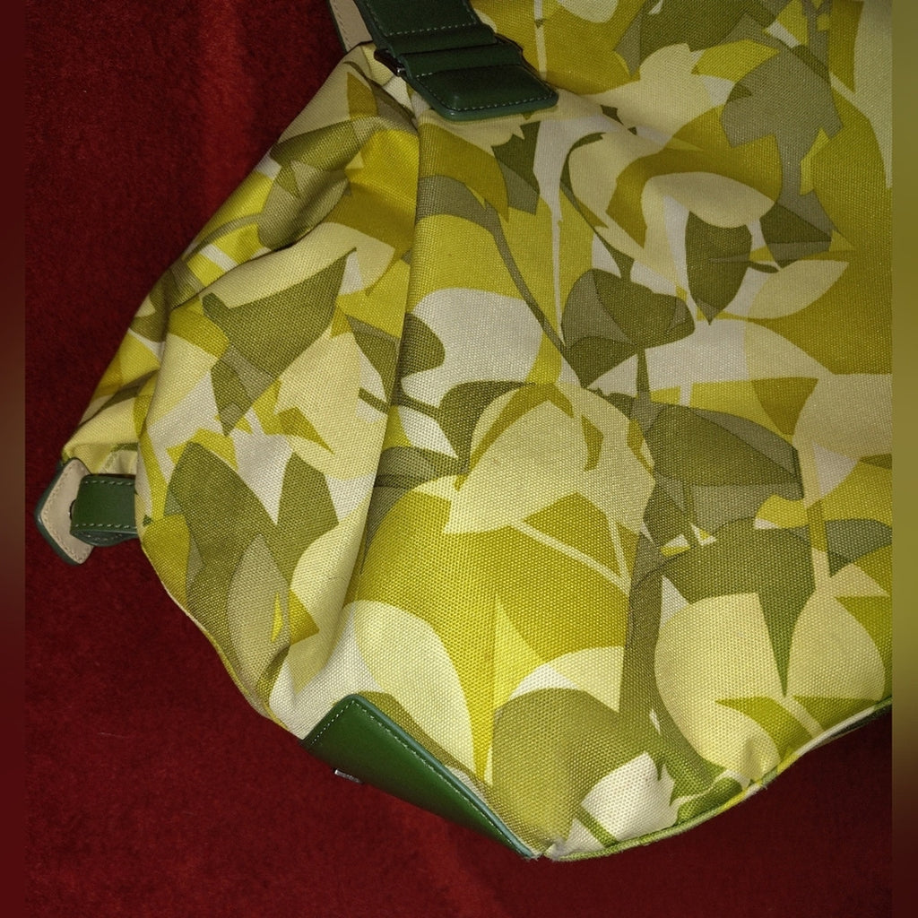 Tumi Nylon & Leather Leaf Print Weekend Duffle