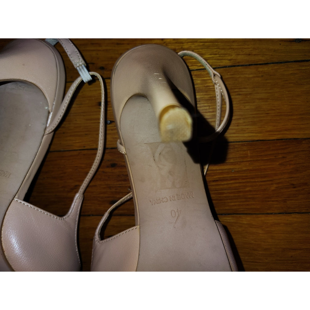 Reiss Neutral Sling Back Heels Sz 40