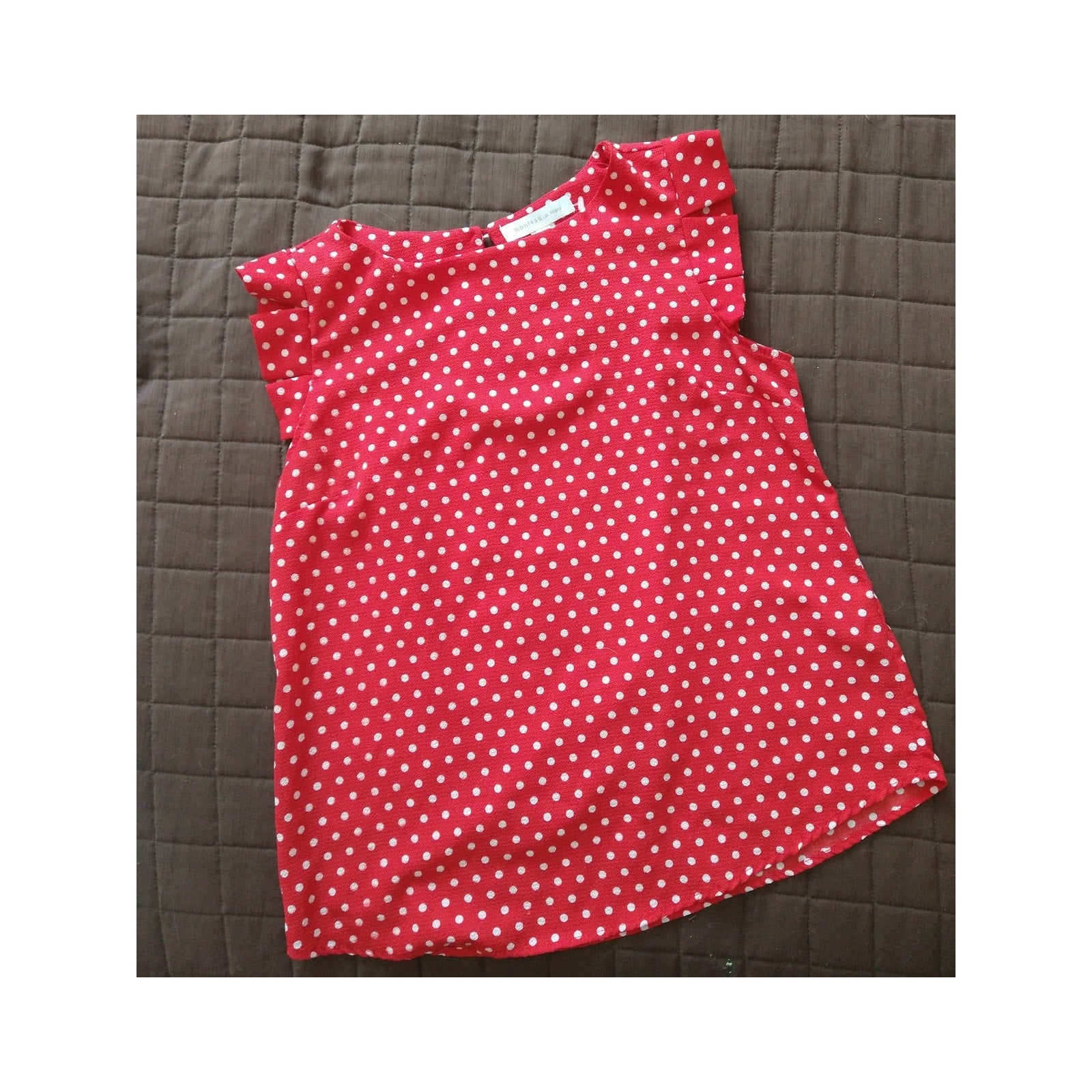 Monteau LA Red Polka Dot top SZ S