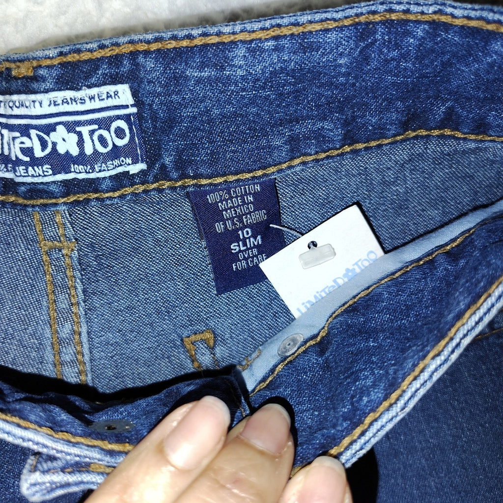 Limited Too Blue Denim Girls Shorts Sz 10 slim