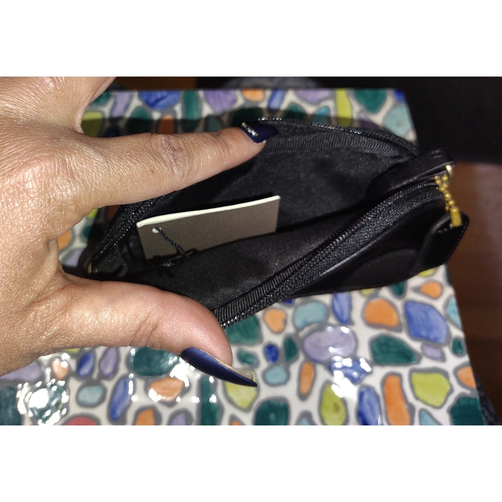 Coach Vintage Satin & Leather Black Small Bag