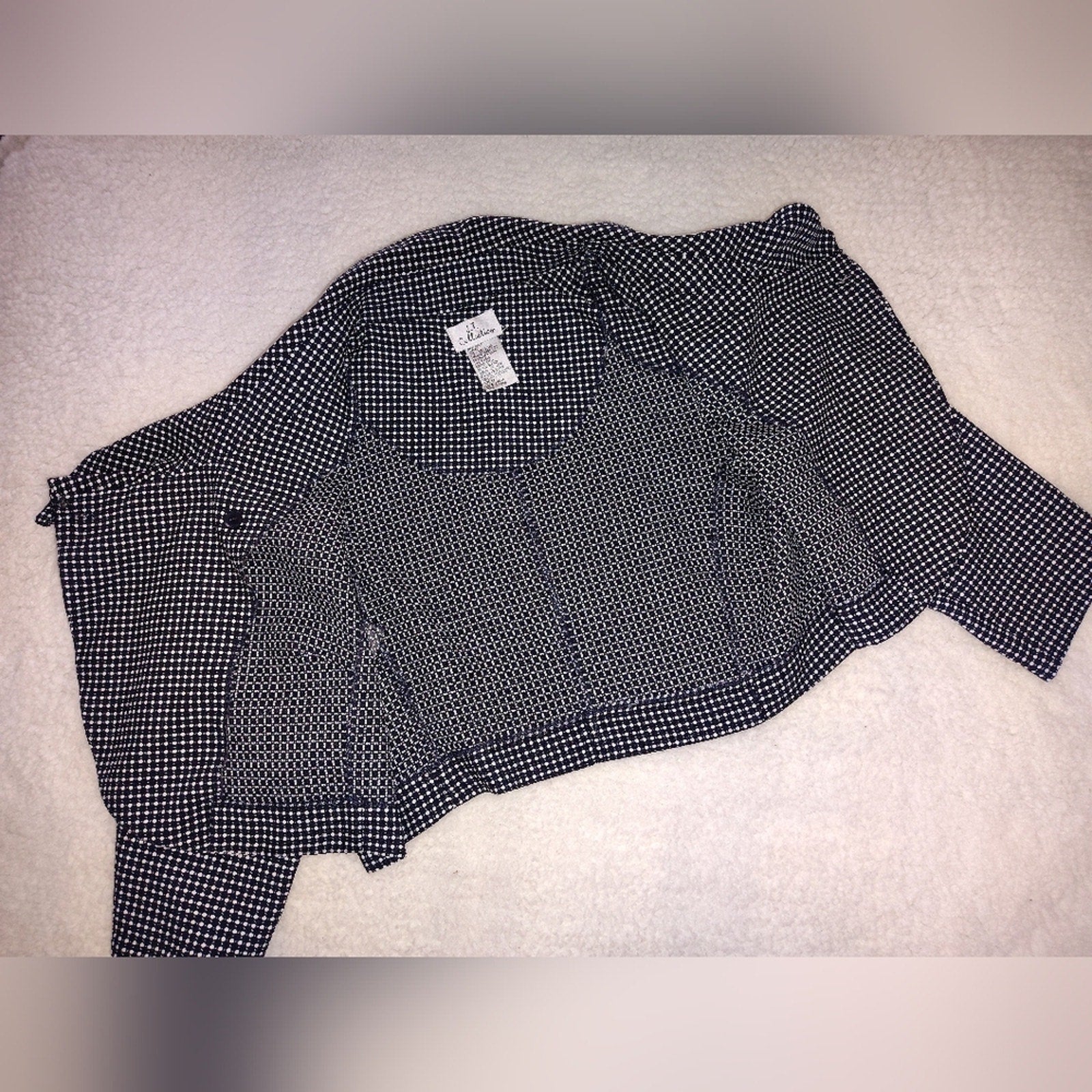 Vintage Retro Fit Polka Dot Cropped Jacket Sz 14