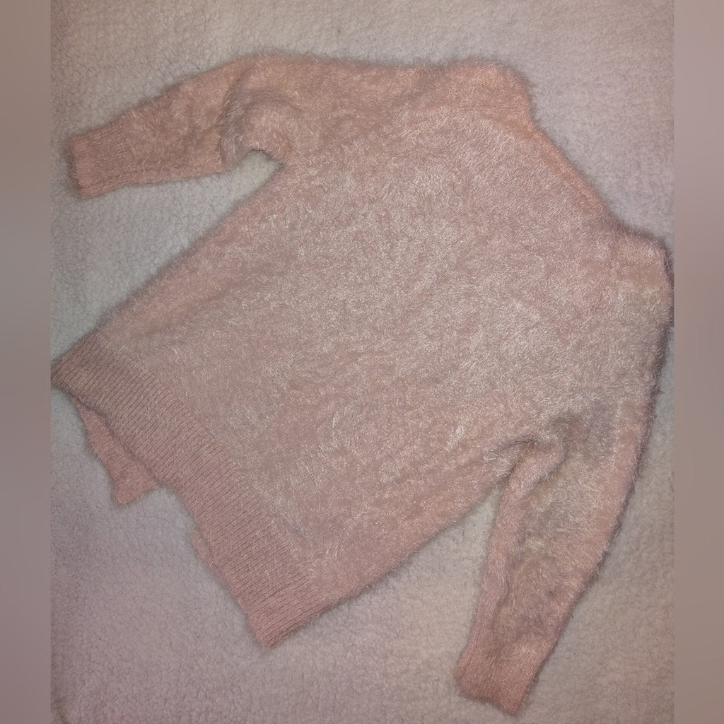 Zara Fuzzy Pink Women's Cardigan Sz 10