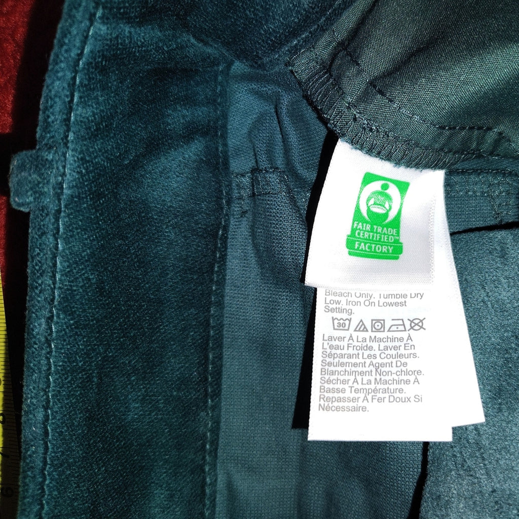 J. Crew Lush Green Velour Straight Leg Pants Sz 14 NWT