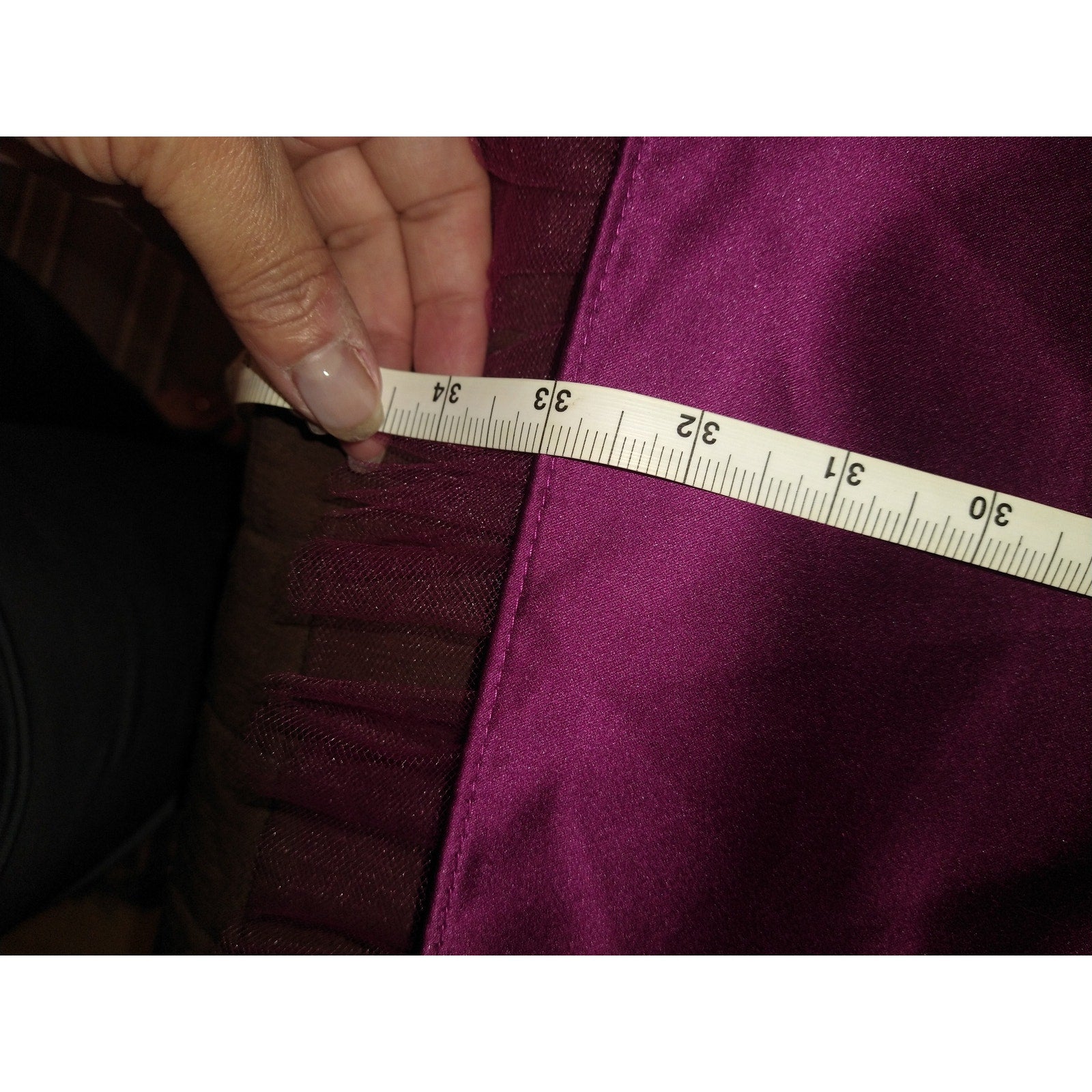 NWT ABS One Shoulder Plum Satin Mini dress SZ 14