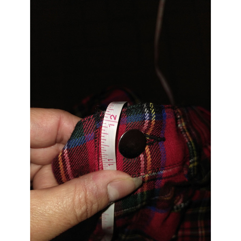 Vintage RARE NYFS 1993 Red Plaid Skinny wool NWOT 32x30