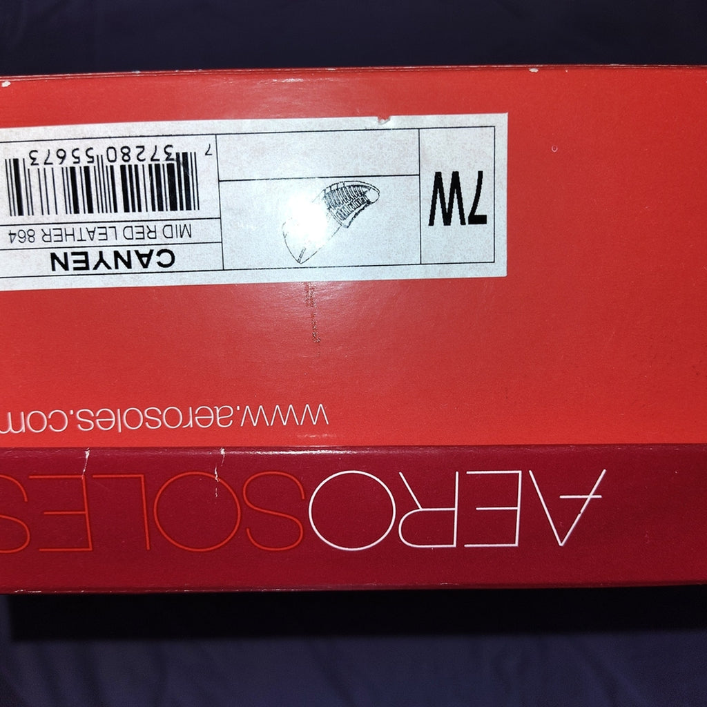 AEROSOLES Red Woven Leather Flats 7W