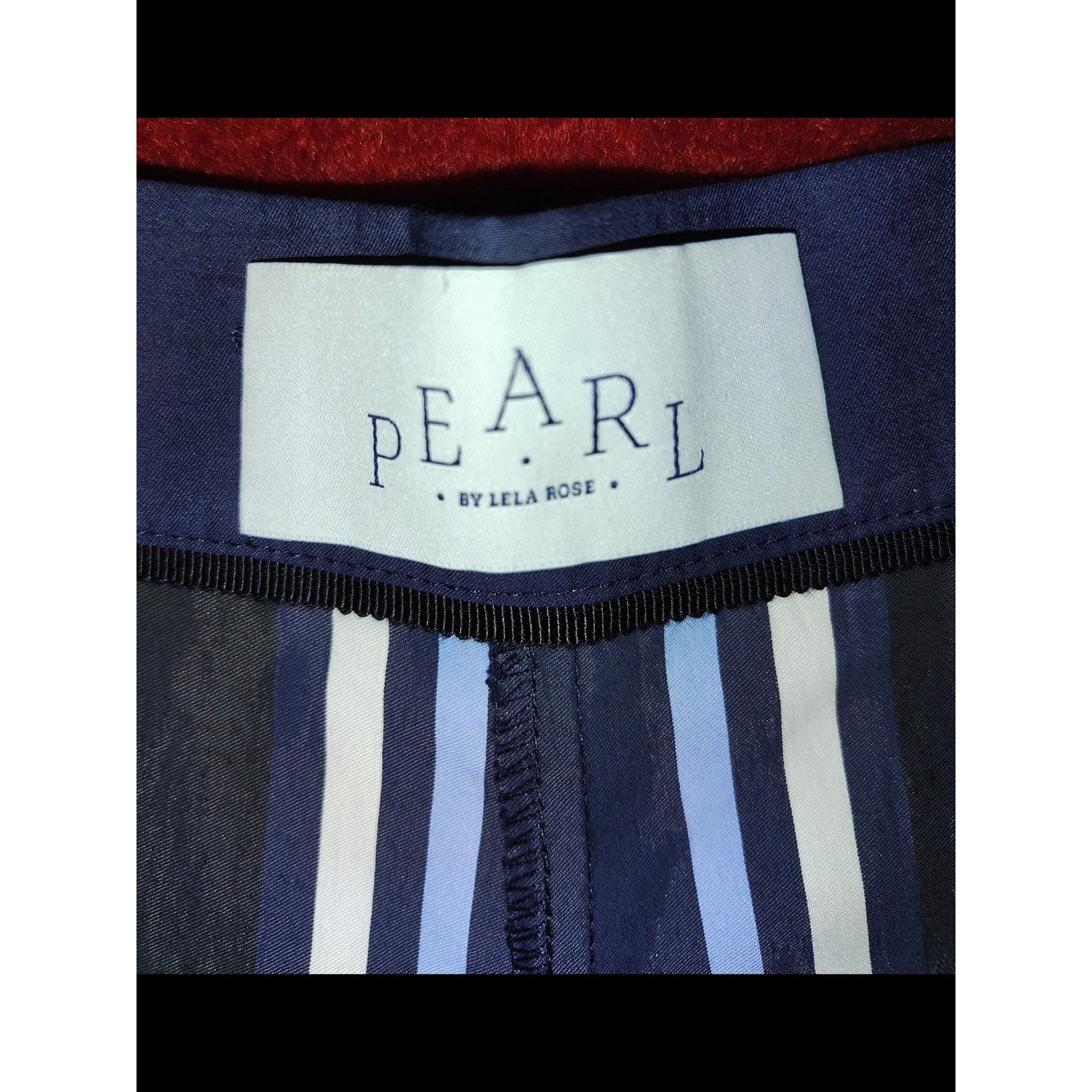 Pearl By Lela Rose Lynn Striped Wide-Leg Pants Sz 2