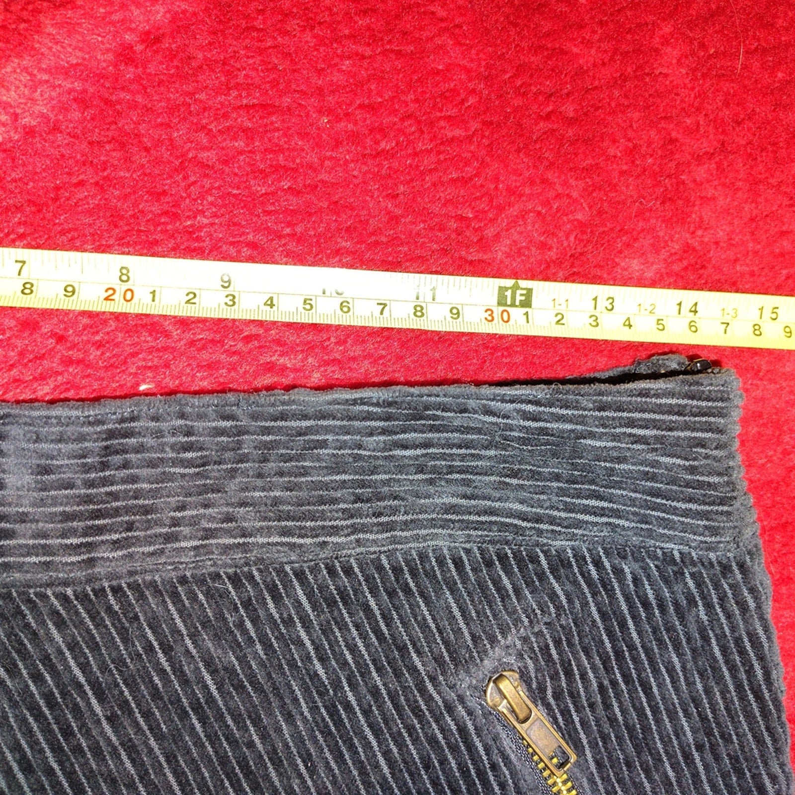 Urban Outfitters Slate Zipper Detail Corduroy Skirt Sz M
