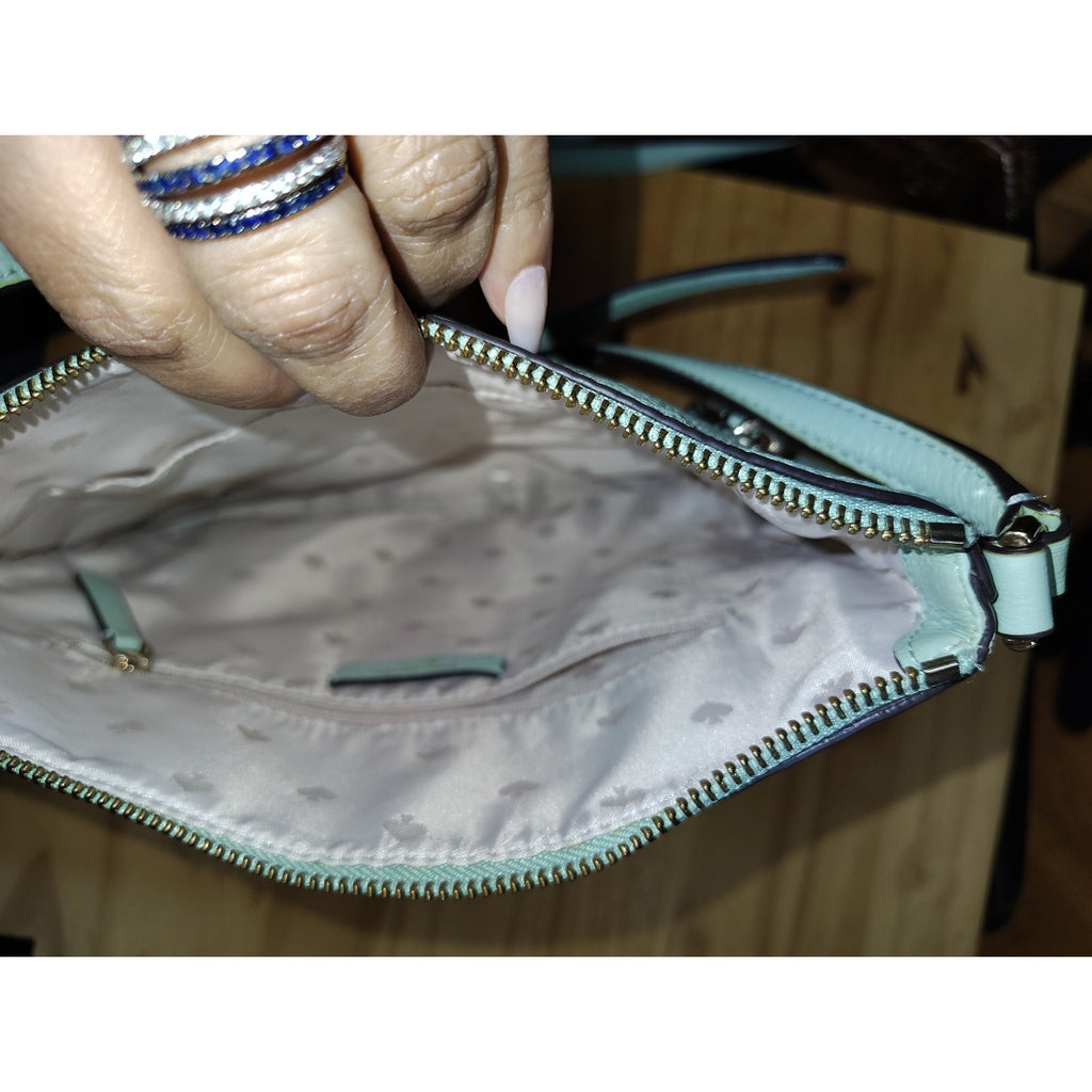 Kate Spade Soft Pebble leather Crossbody in Mint