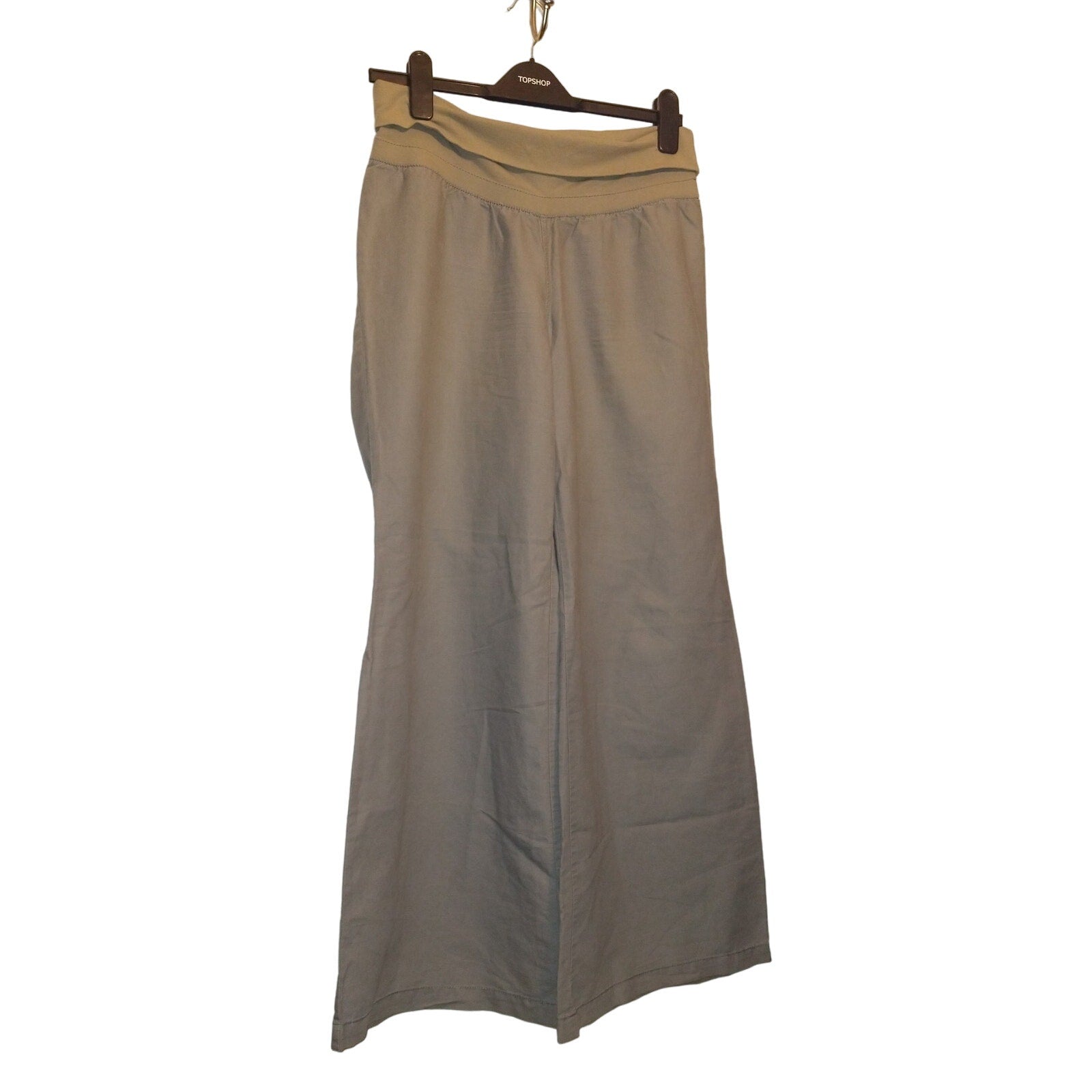 Rollover waist Linen pants NWOT sz M