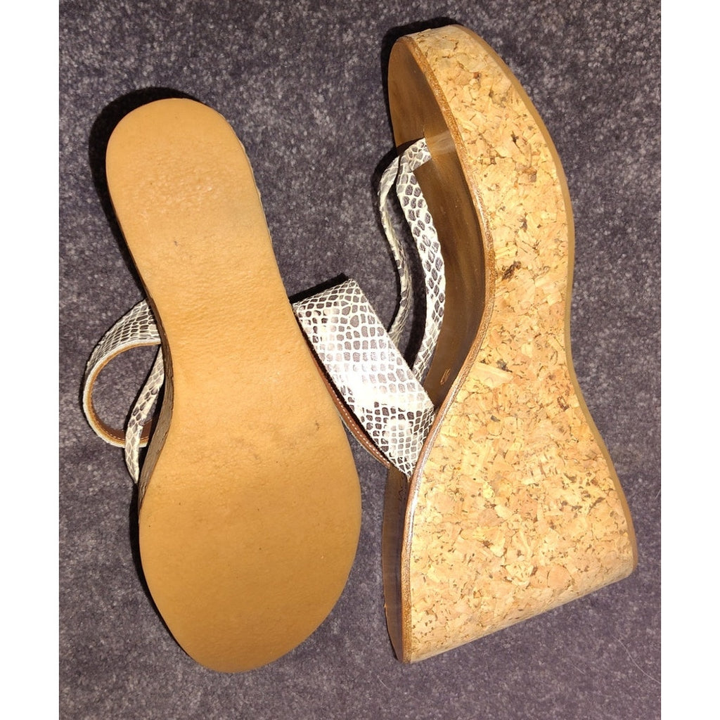 K Jacques Python print Wedges Sz 9  Pristine!