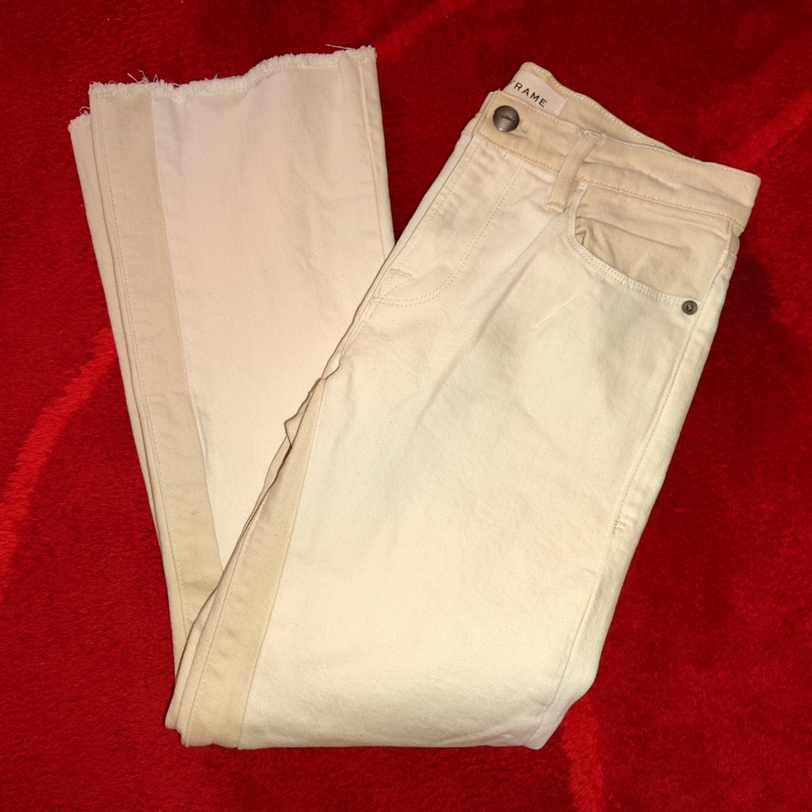 Frame Denim 2 Tone Le Crop Mini Bootcut Sz 26