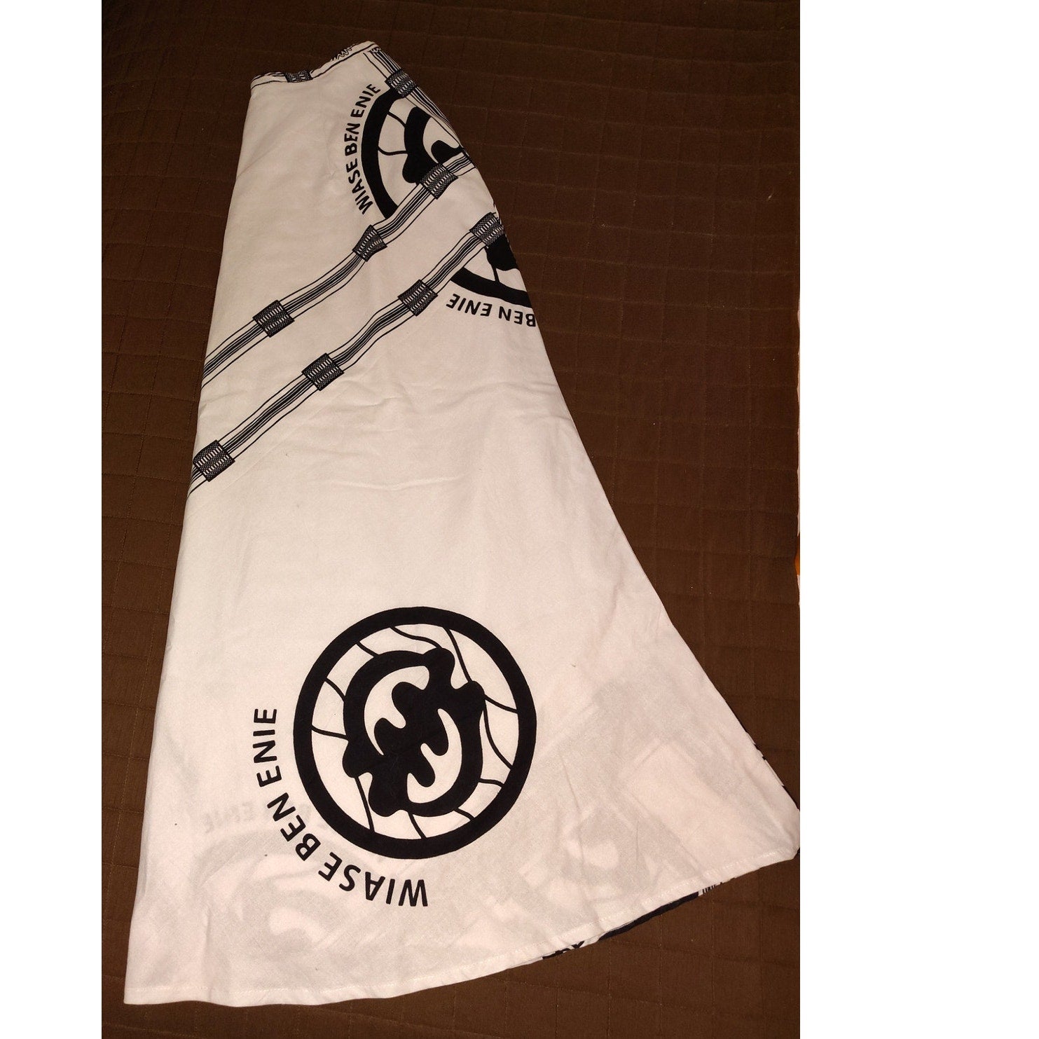 White Cotton Maxi Skirt w/ Pockets "Wiase Ben Enie" Sz 28