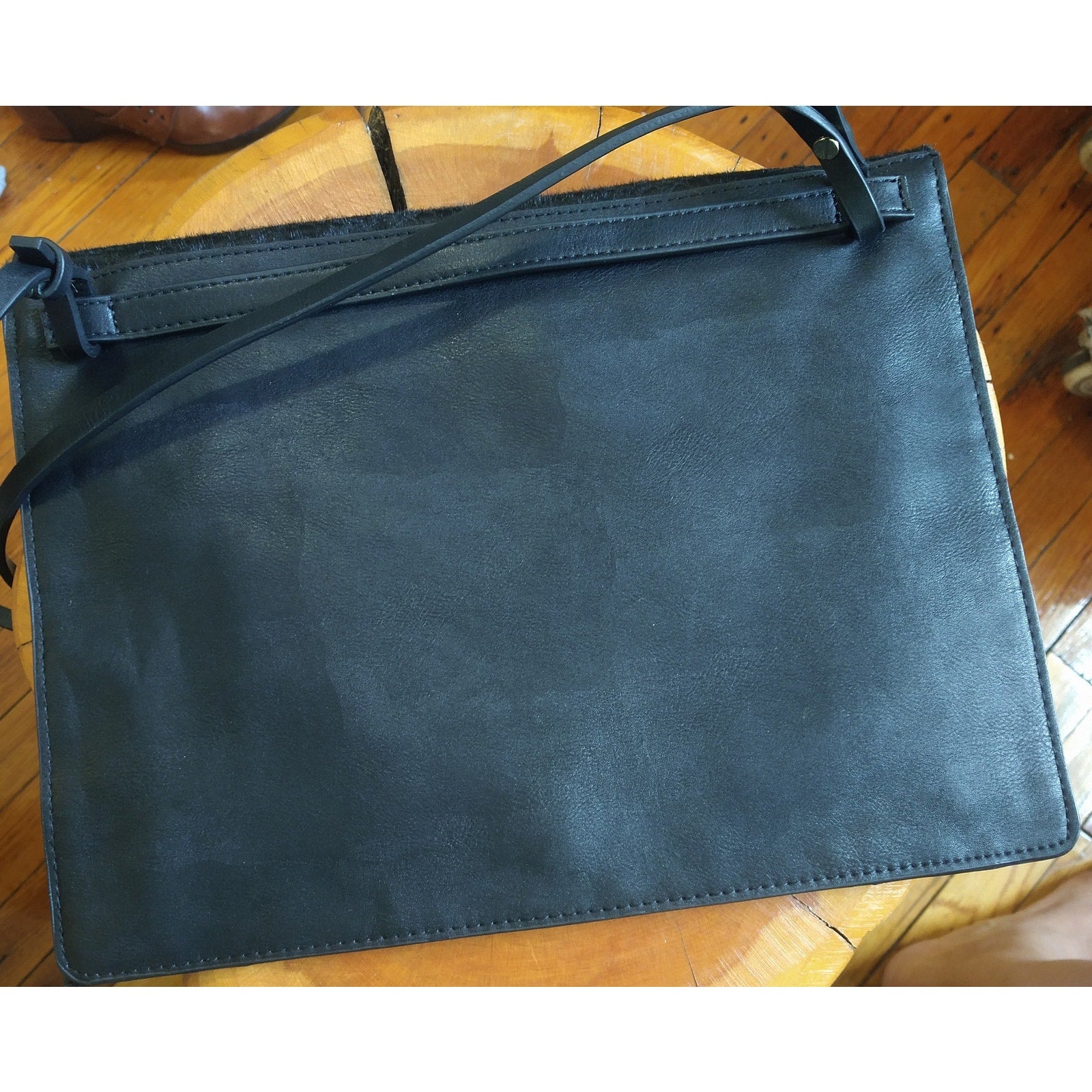 Zara messenger pony hair bag