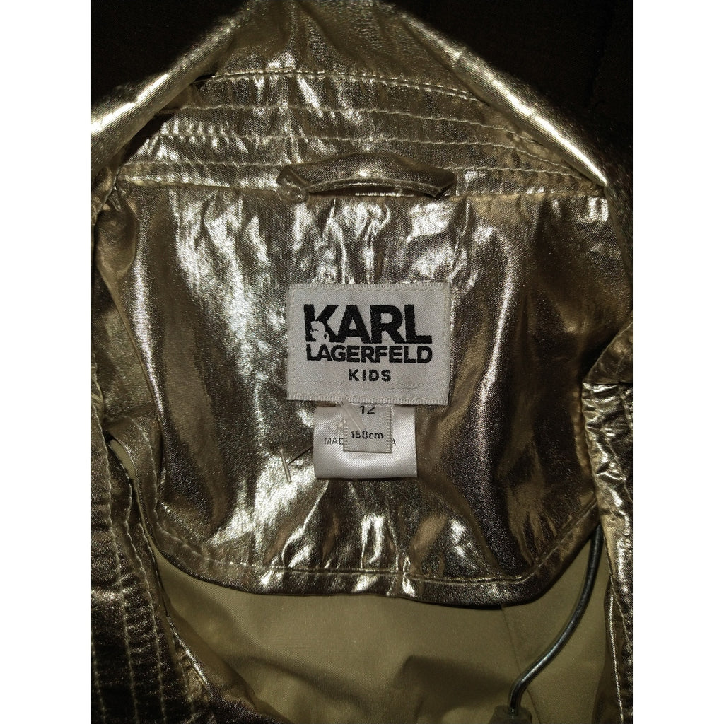 Lagerfeld Kids NWOT Sz 12 Metallic Button Up Jacket