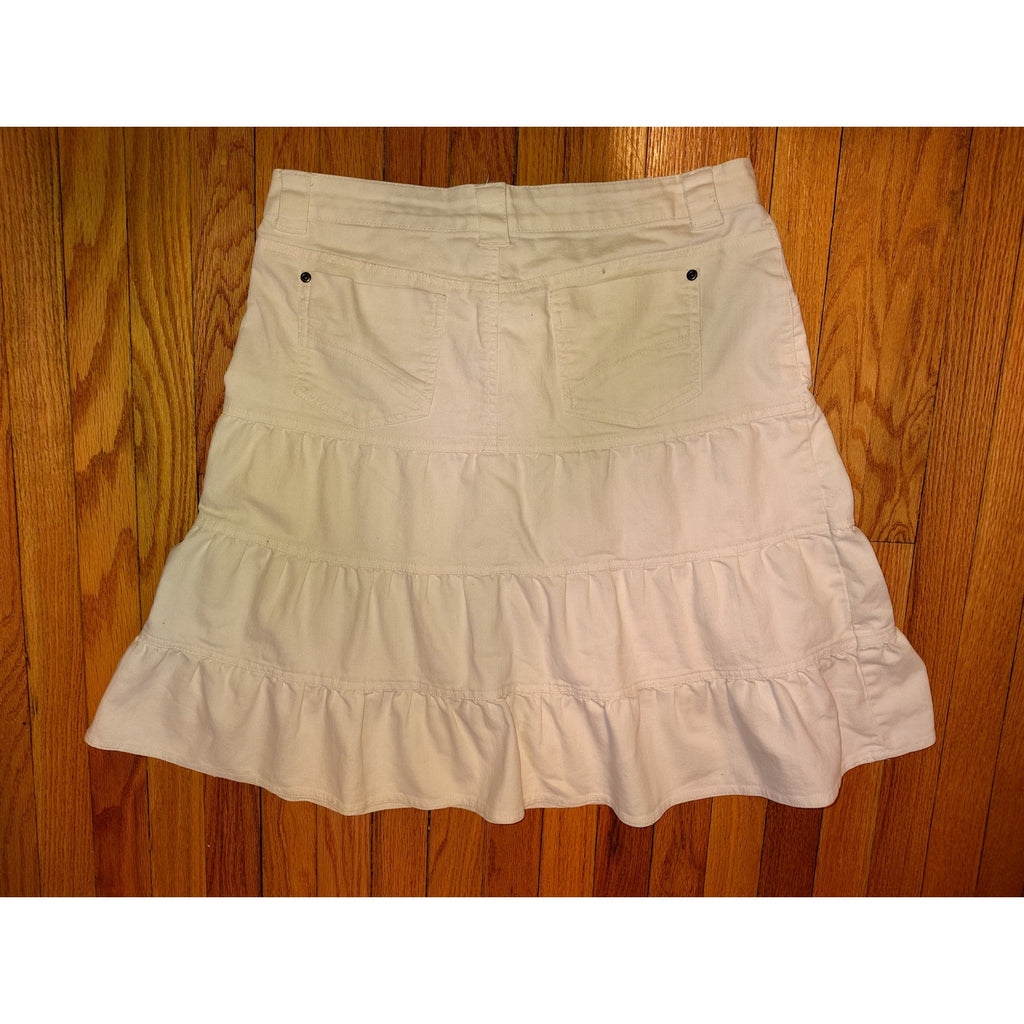 Vintage Baccini Denim Ruffle Skirt Sz 12