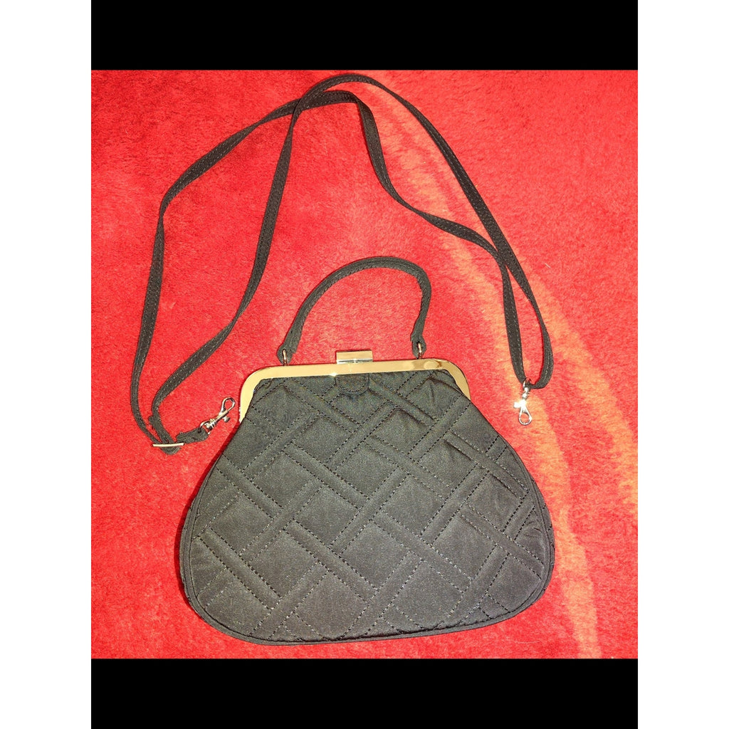 Vera Bradley Black Quilted Mini Top-Handle Crossbody