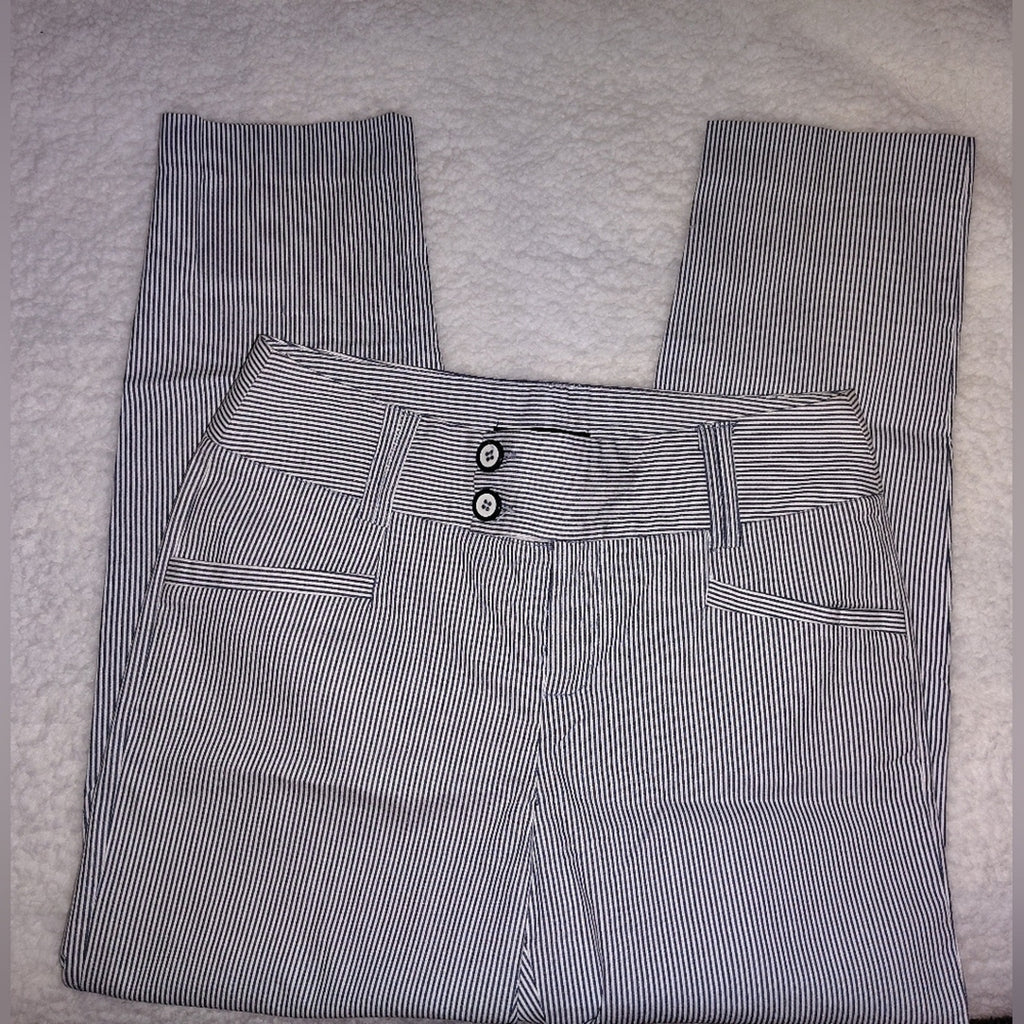 Grace Striped Cropped Pants SZ 6P