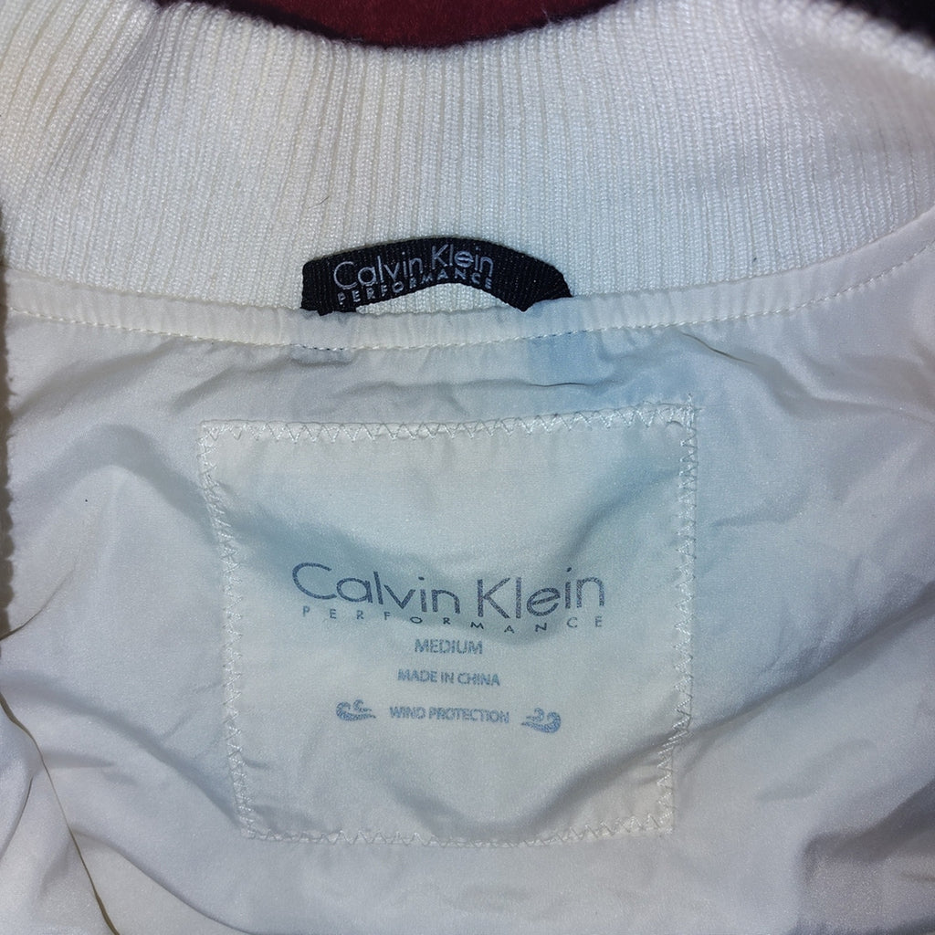 Calvin Klein Cream Fleece Vest Sz M
