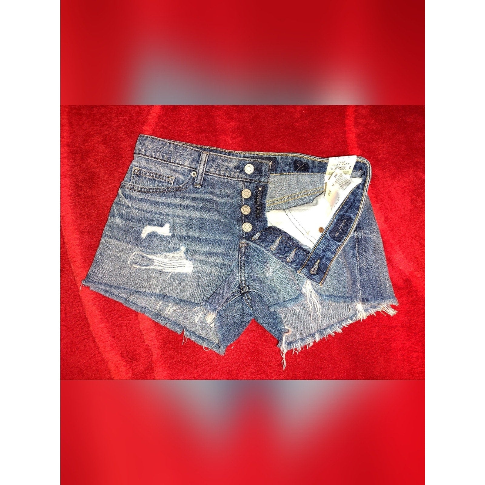 Lucky Brand The Cutoff  Button Fly Denim Shorts Sz 27/4