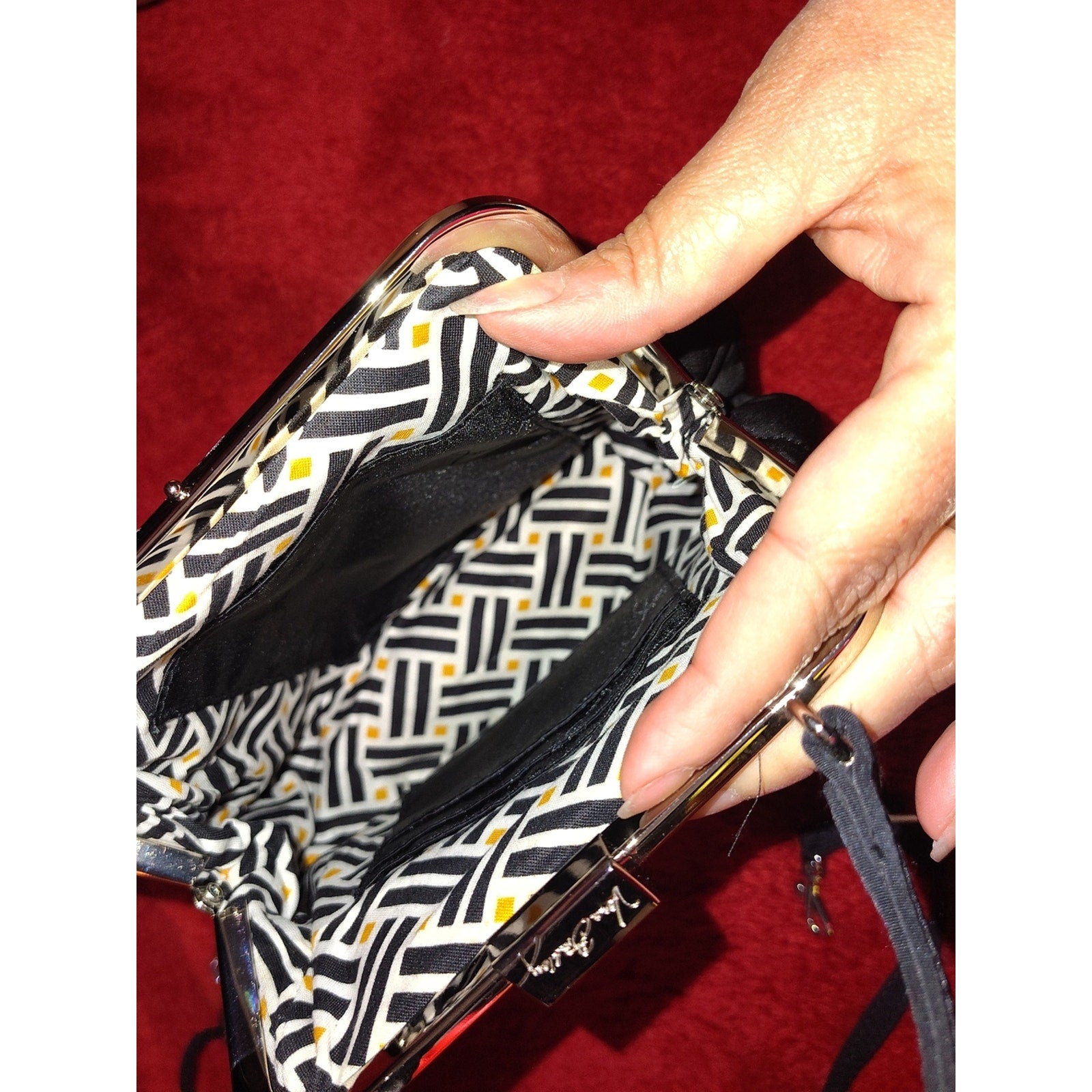 Vera Bradley Black Quilted Mini Top-Handle Crossbody