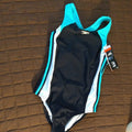 Speedo Black and Blue One Piece Swimwear Sz 14