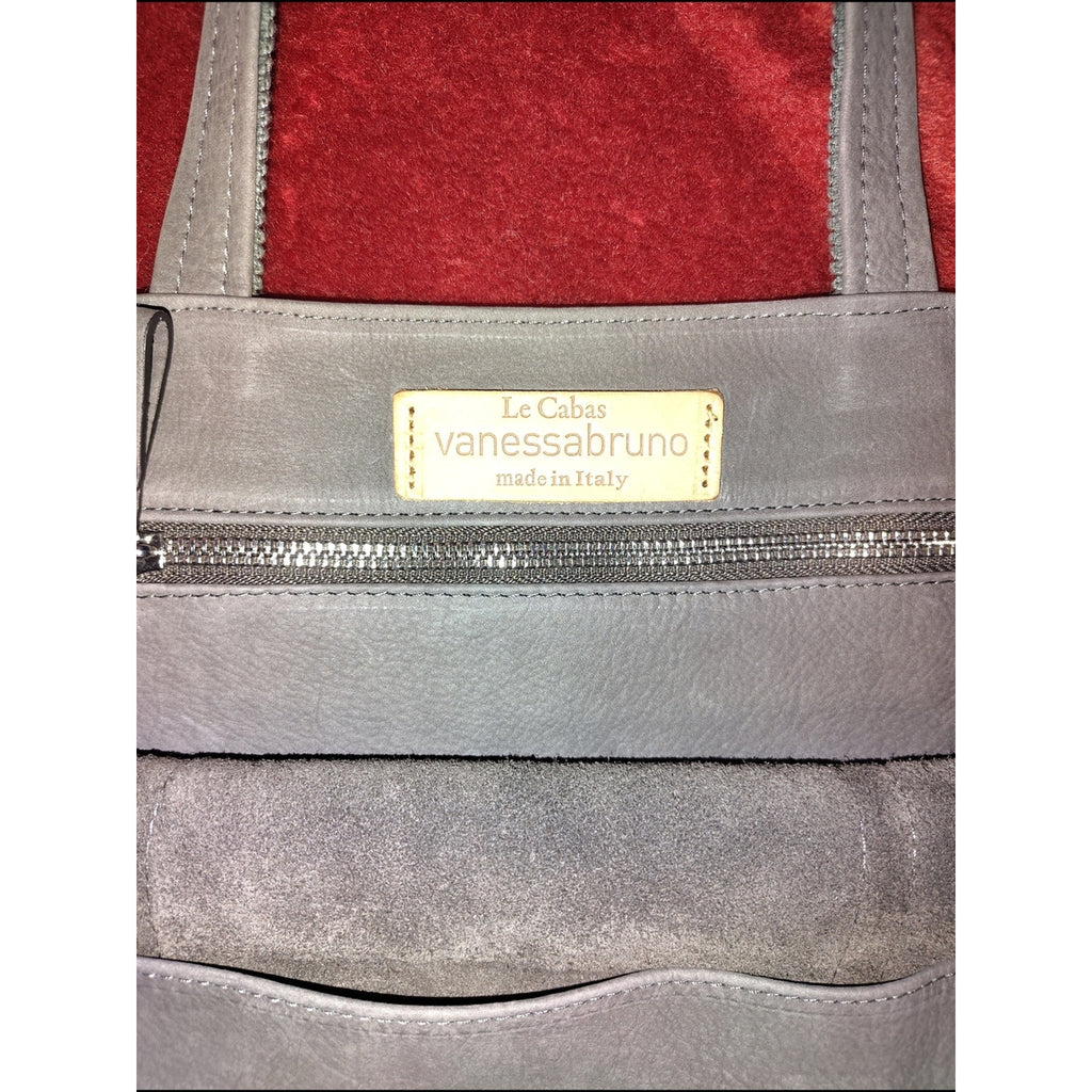Vanessa Bruno New Leather & Sequin-Trim Tote Bag - Taupe