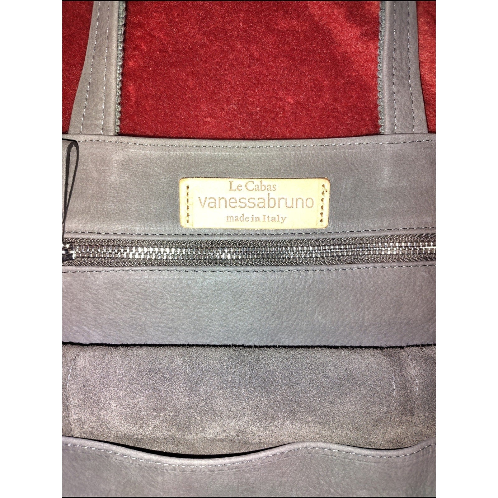 Vanessa Bruno New Leather & Sequin-Trim Tote Bag - Taupe