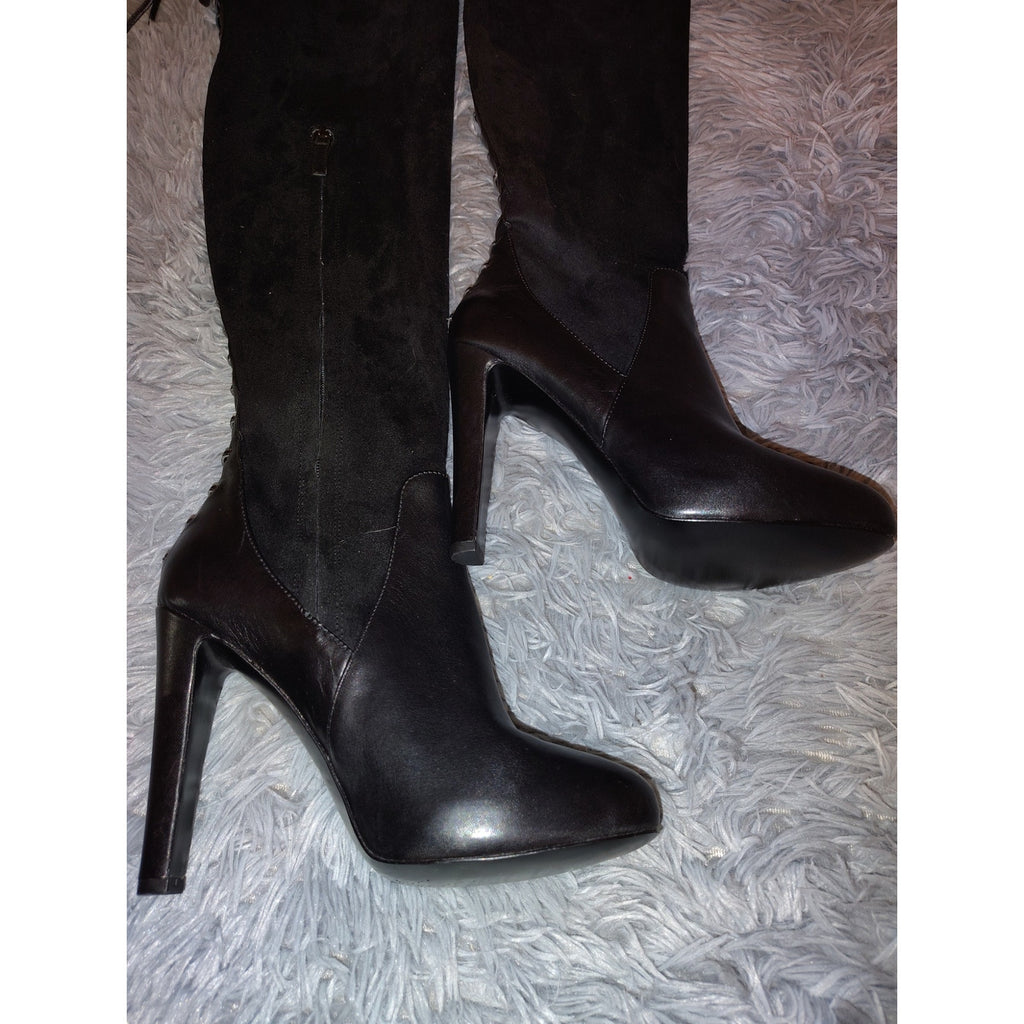 Nine West leather & suede thigh high boots sz 7
