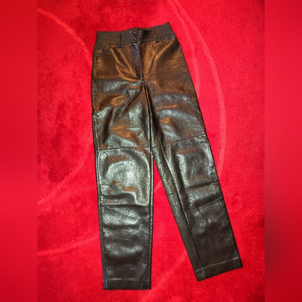Wilfred Vegan Leather Straight Leg Pants SZ 2