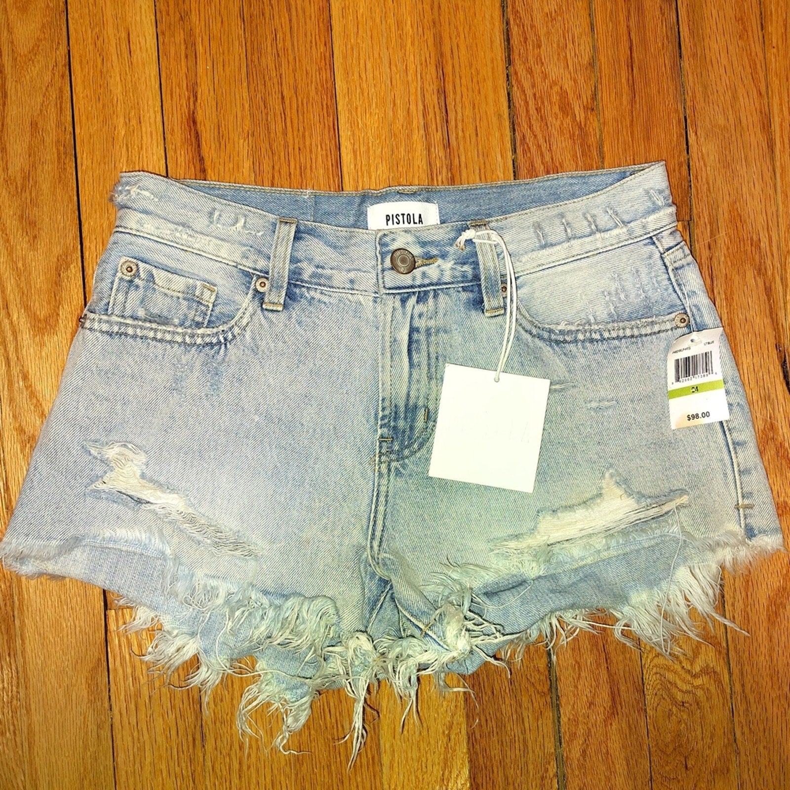 Pistola Distressed Denim Shorts Sz 24