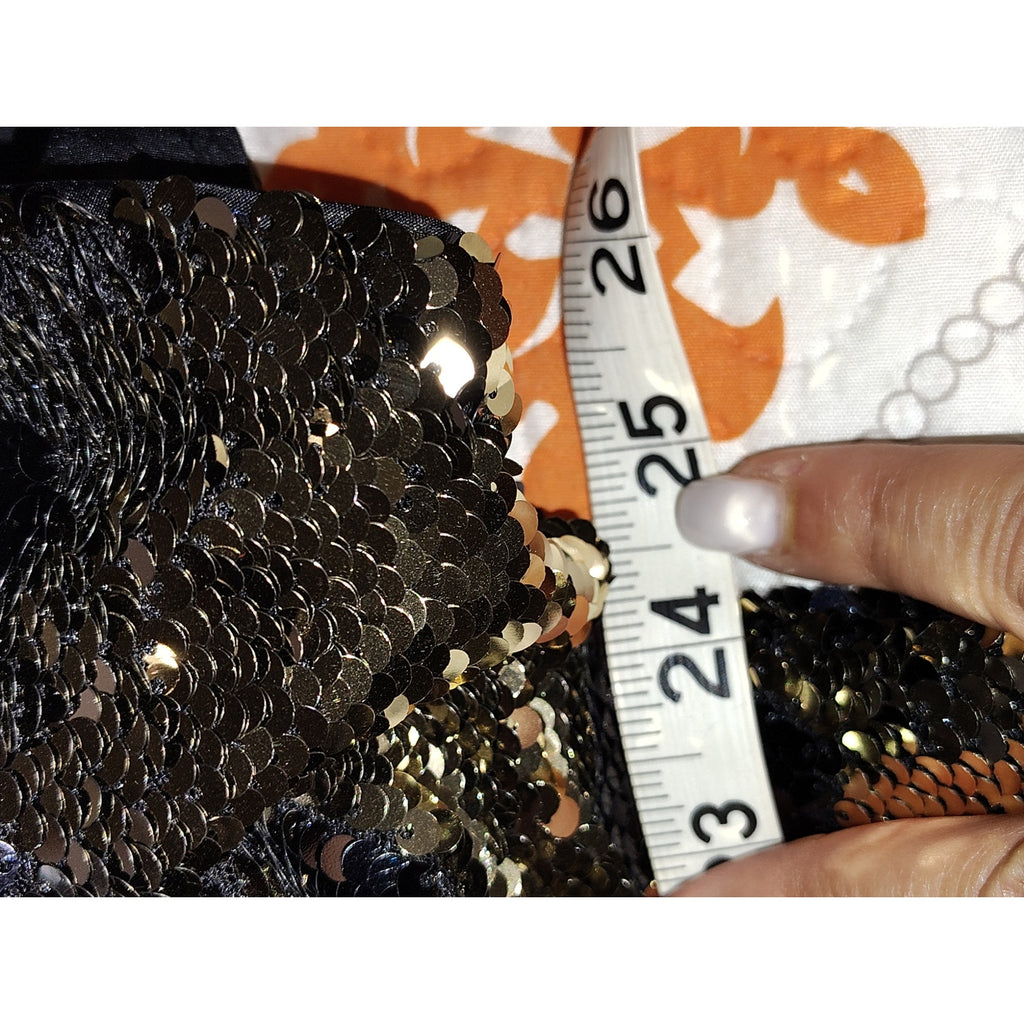 Tracey Ellis Ross Gold & Black Sequin Dress SZ L- NWT