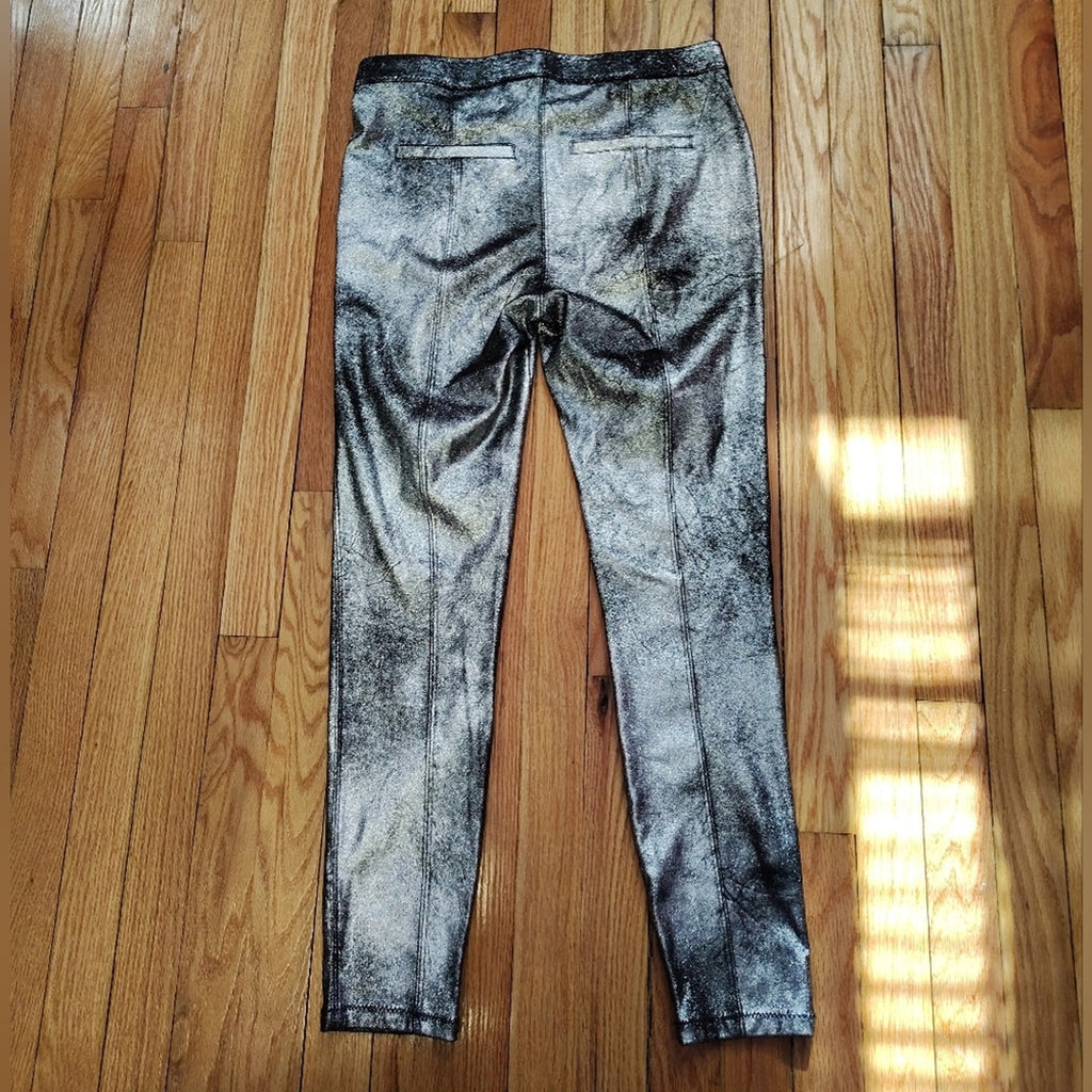 Free People Silver & Black Leggings Sz 28