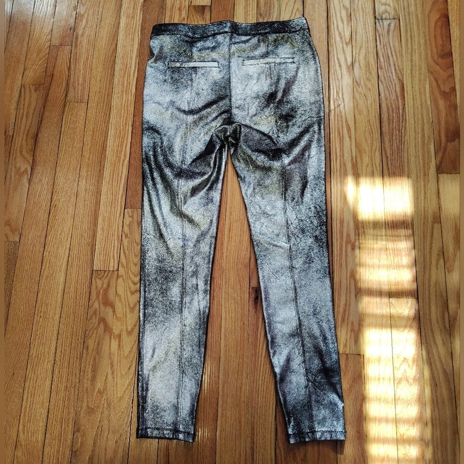 Free People Silver & Black Leggings Sz 28