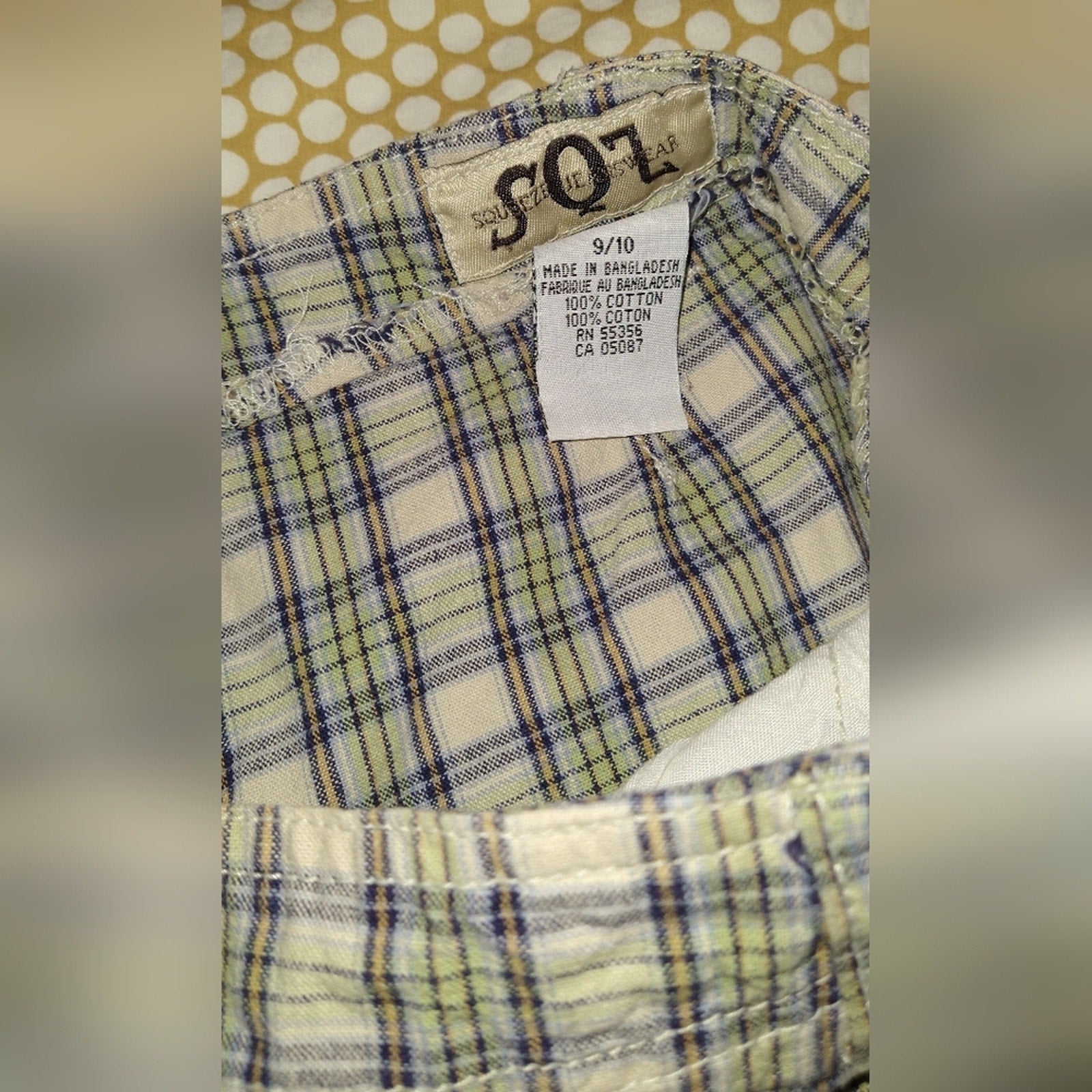 Vintage Plaid mini Sz 9/10
