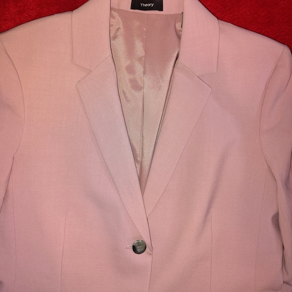 Theory Women's Carissa Blazer in Light Pink Sz 12