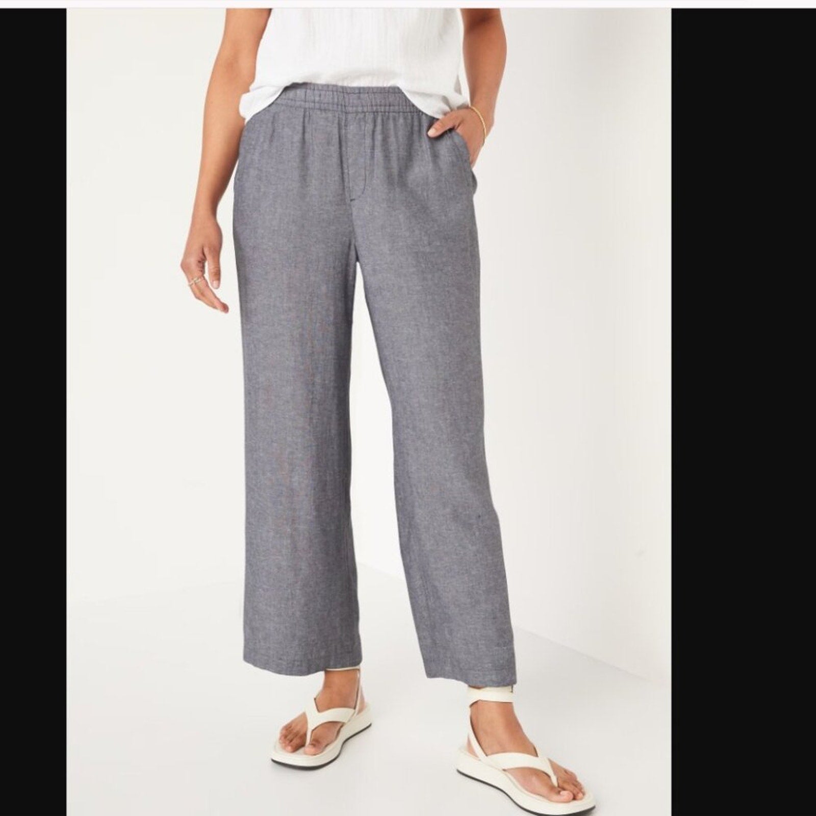 Old Navy NWT Linen-Blend Wide-Leg Pants 2X