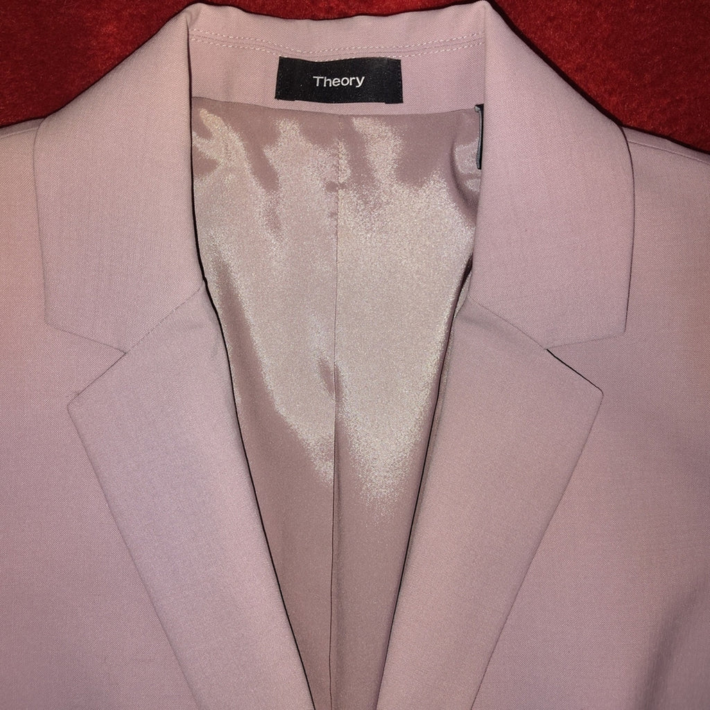 Theory Women's Carissa Blazer in Light Pink Sz 12