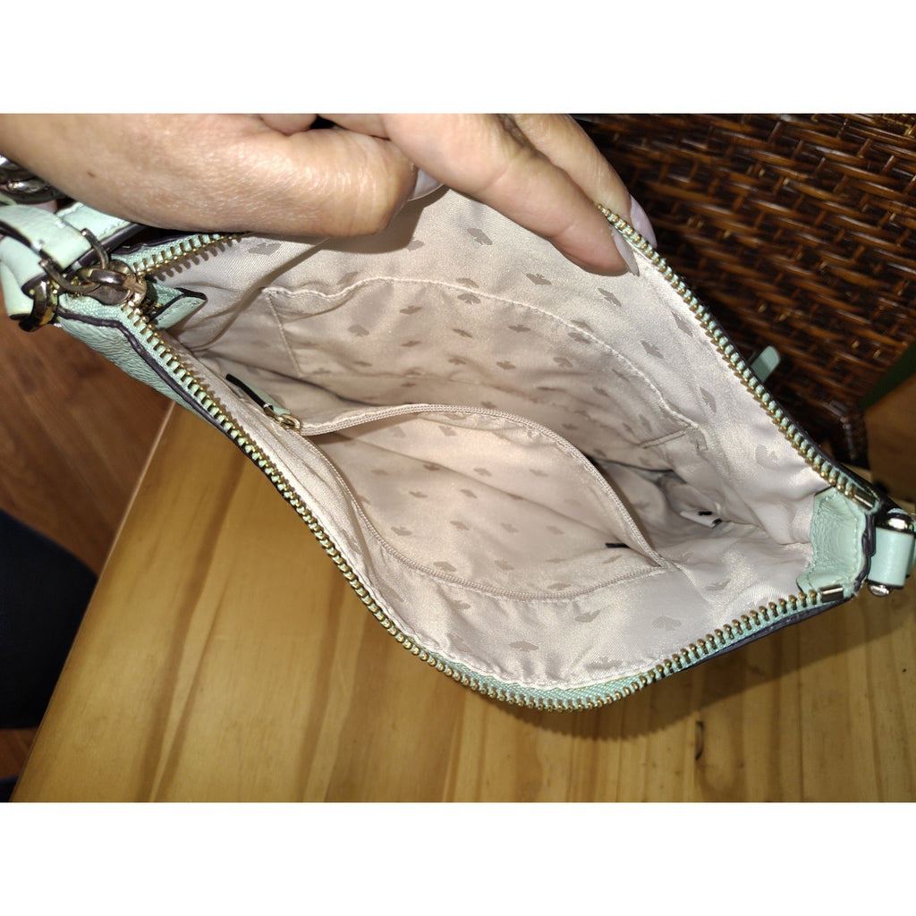 Kate Spade Soft Pebble leather Crossbody in Mint