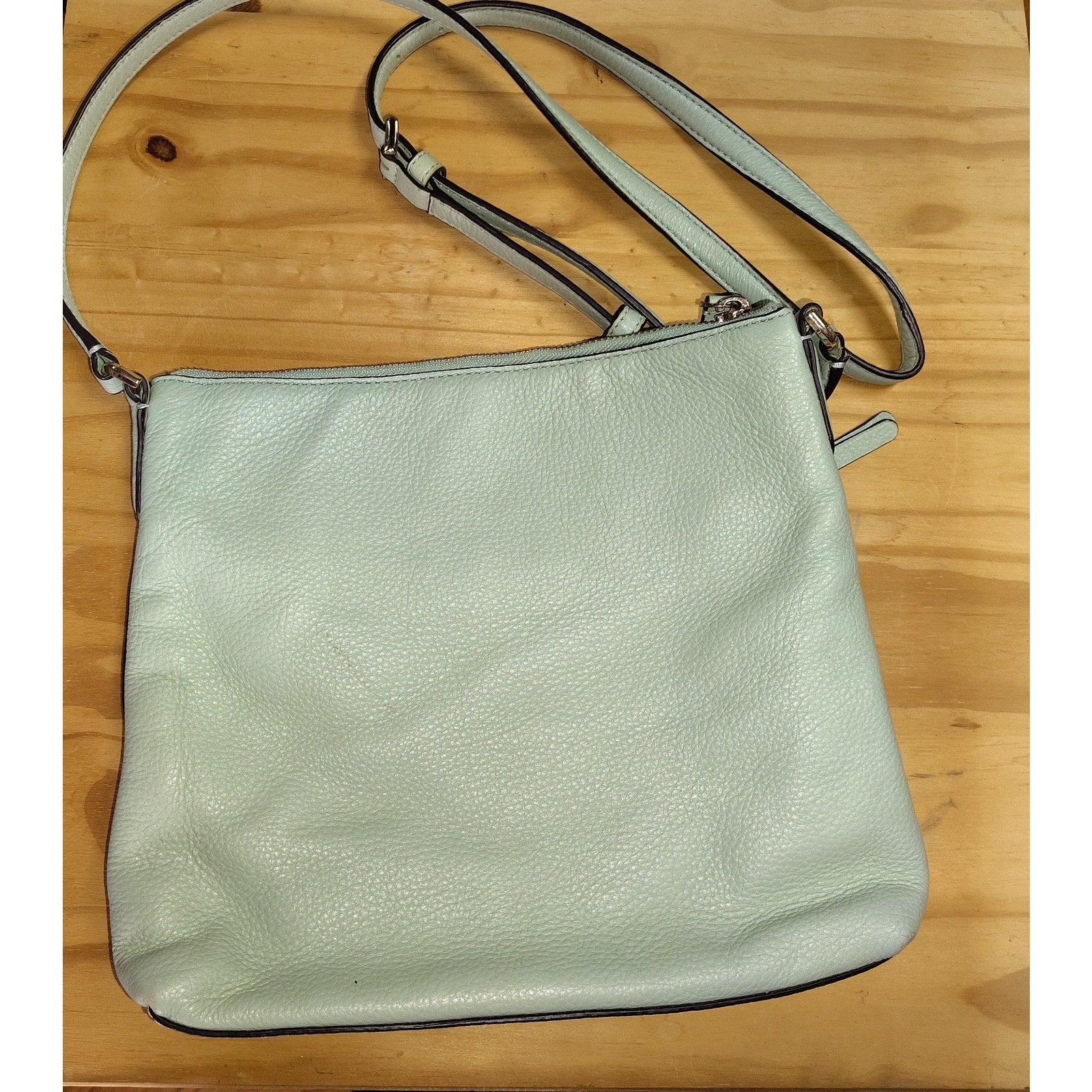 Kate Spade Soft Pebble leather Crossbody in Mint