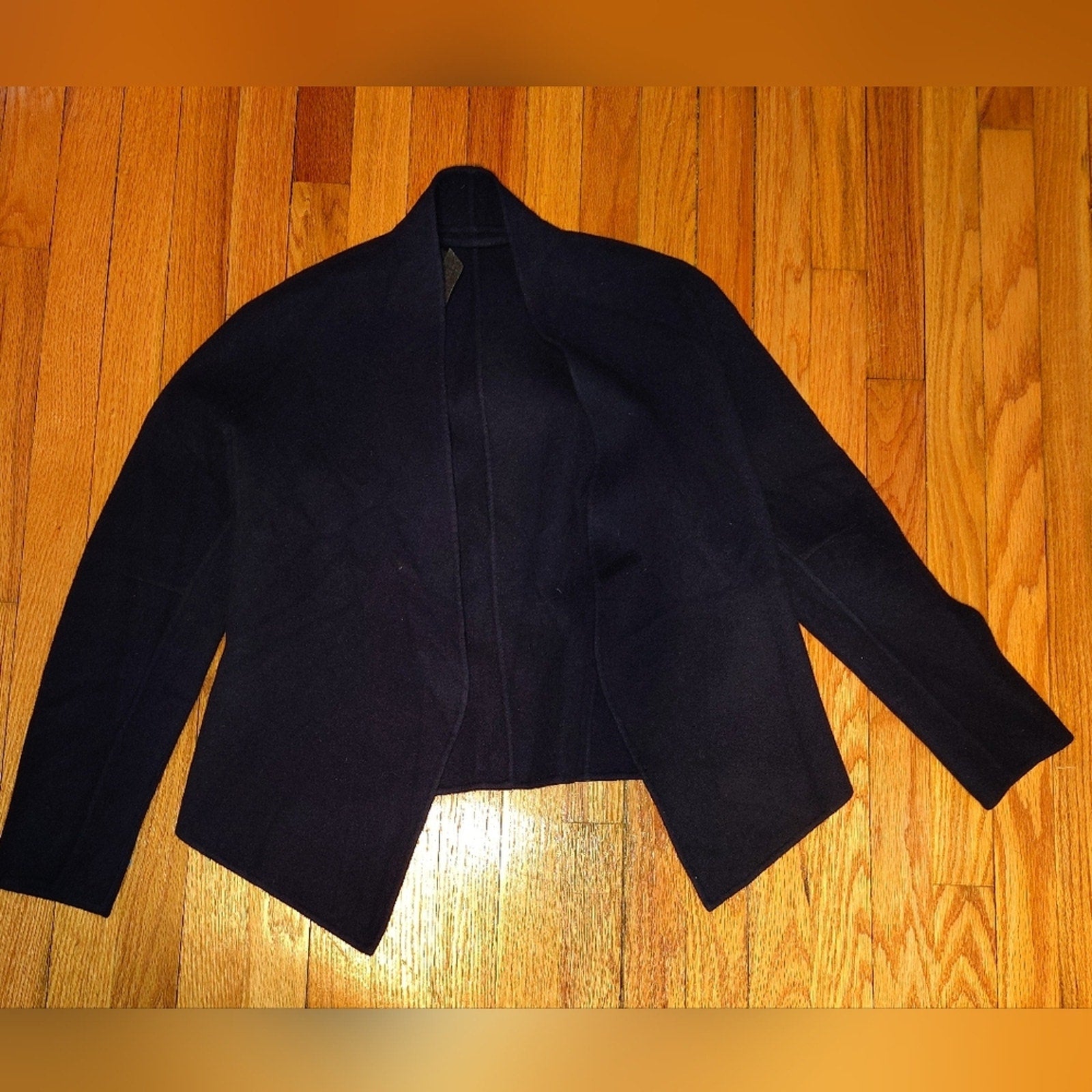 Vintage Donna Karan Navy Cashmere Jacket Sz M