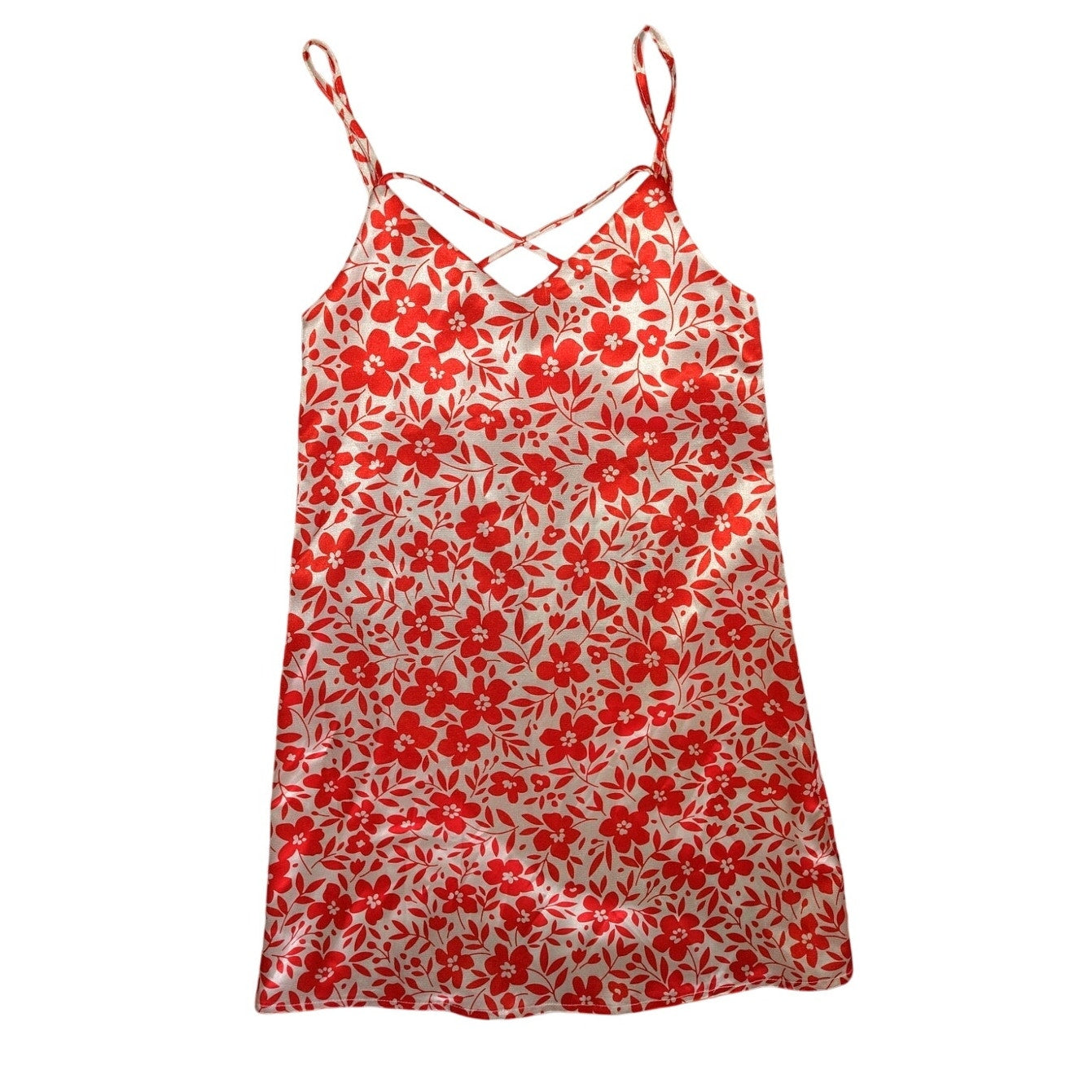 Ivy Greis  Satin Floral Strappy dress SZ 5yr