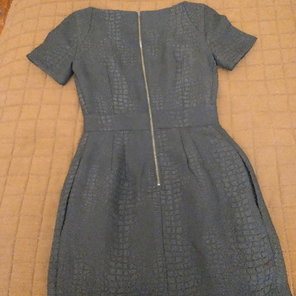 French Connection Black Textured Mini Dress Sz 8