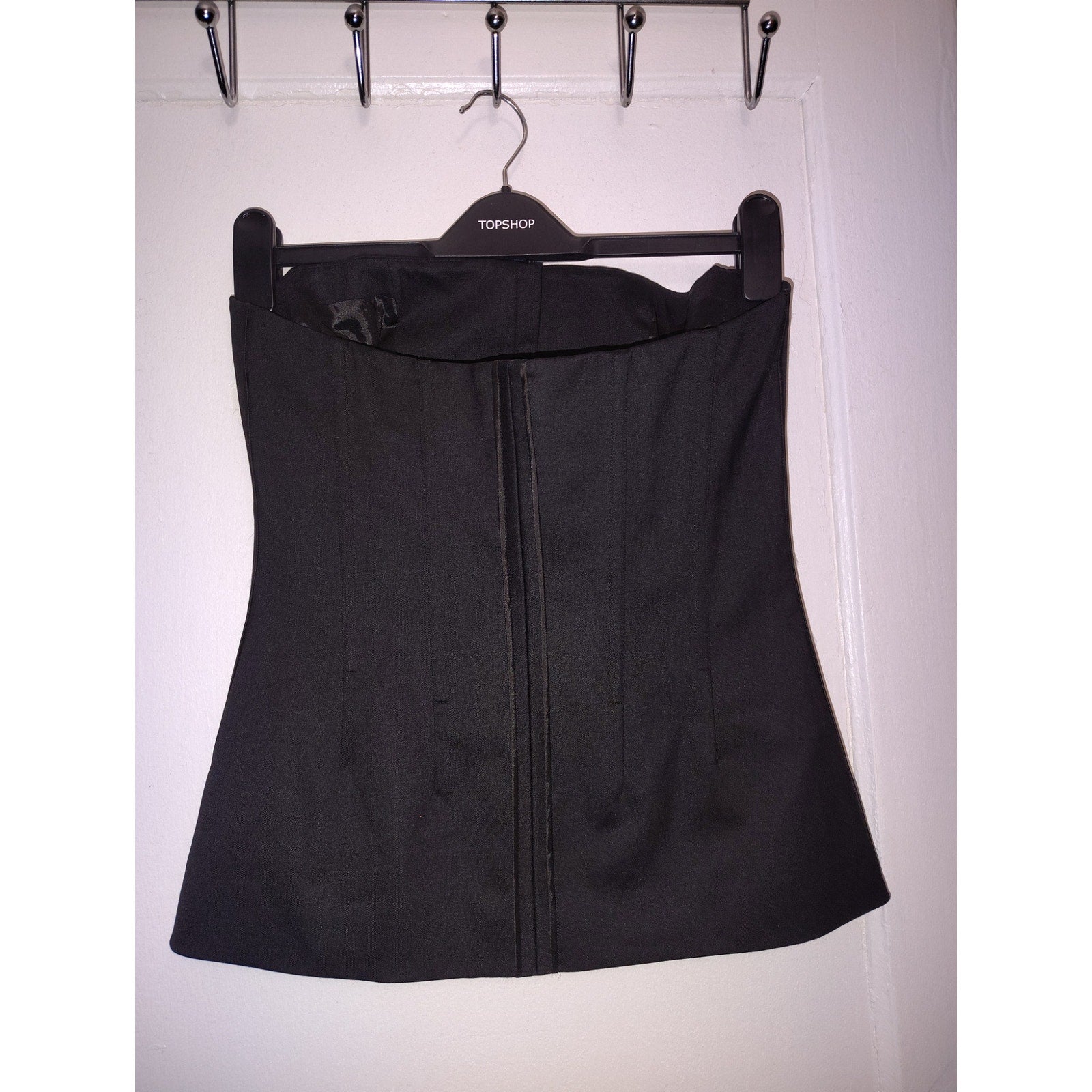 Theory Black Tuxedo Bustier Top Sz 8