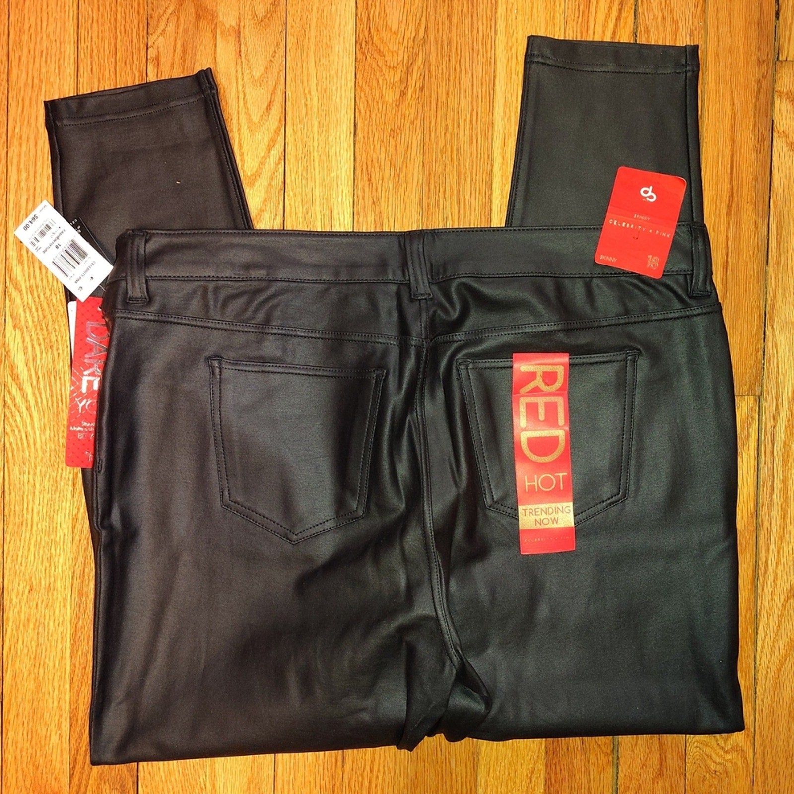 Celebrity Pink Black Skinny Jeans SZ 18